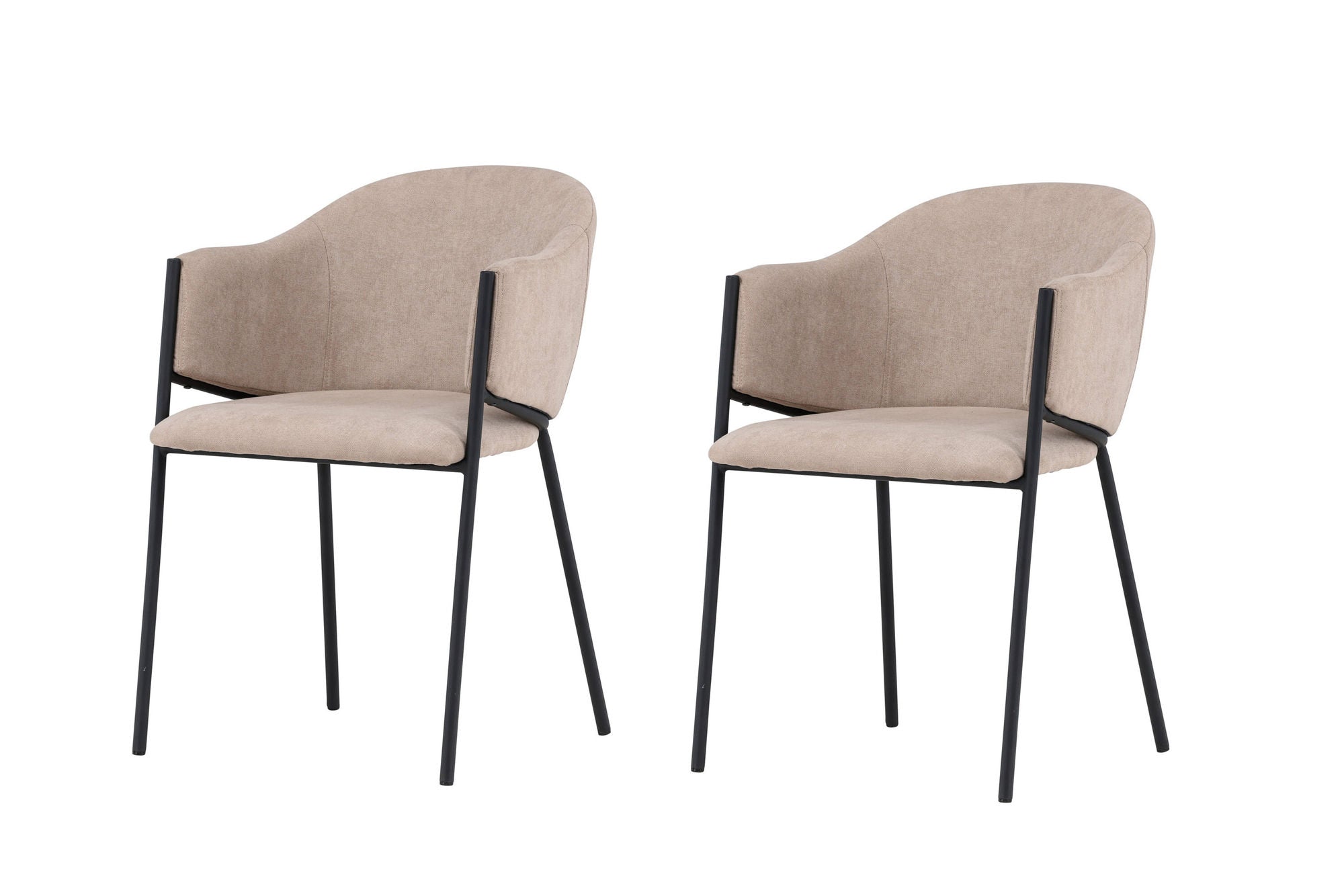 Venture Home Evelina Spisebordsstol 2-pack - Black / Beige
