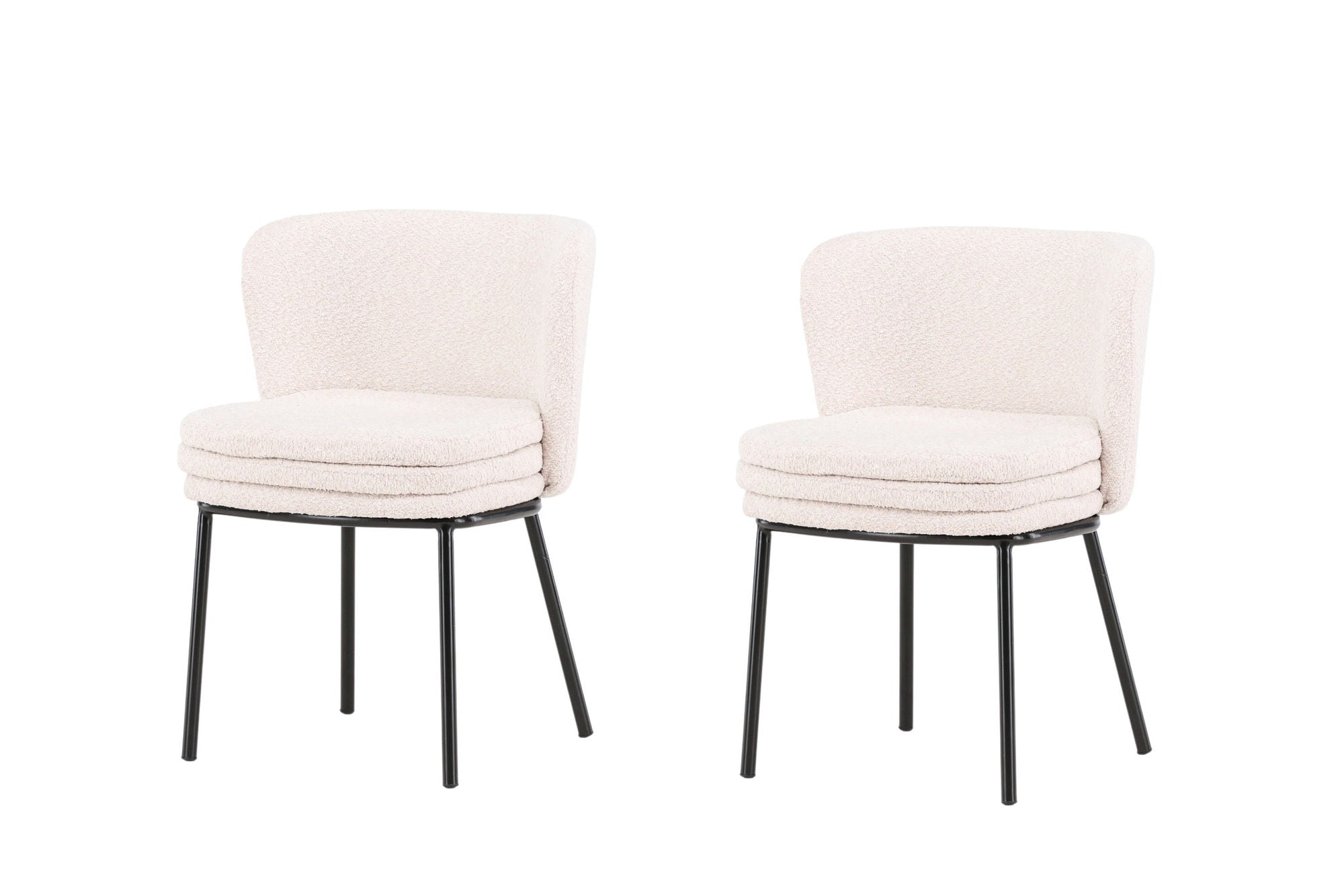 Venture Home Agnes Spisebordsstol 2-pack - Black / White Boucle