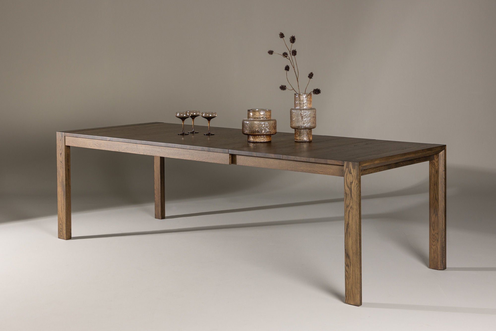 Vind Slider Extention bord - Smoked Oak - 170+40+40cm