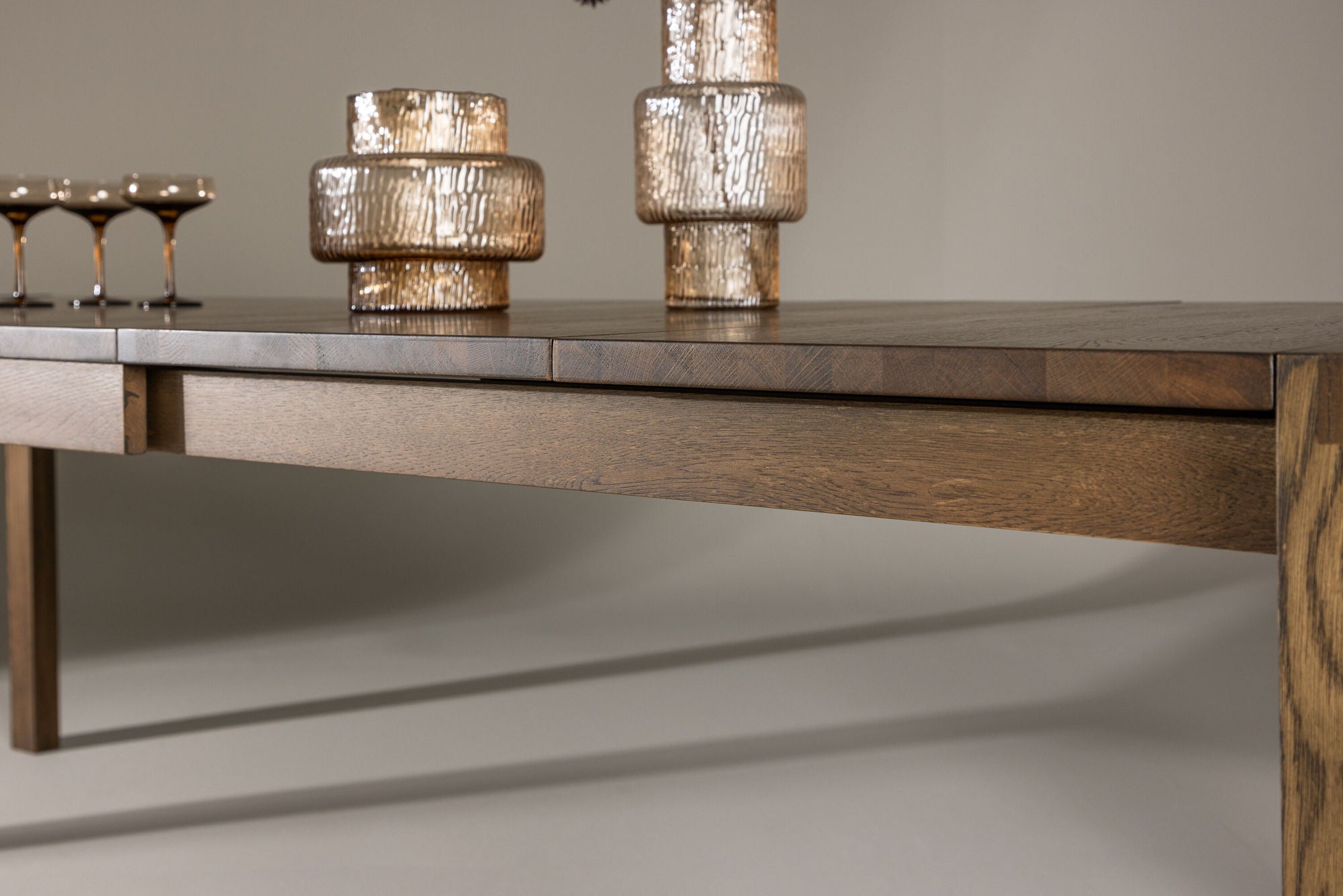 Vind Slider Extention bord - Smoked Oak - 170+40+40cm