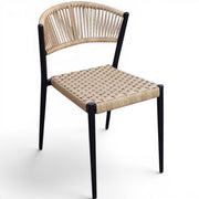 Spisebordsstol i flet, sort (Model: Astrid)