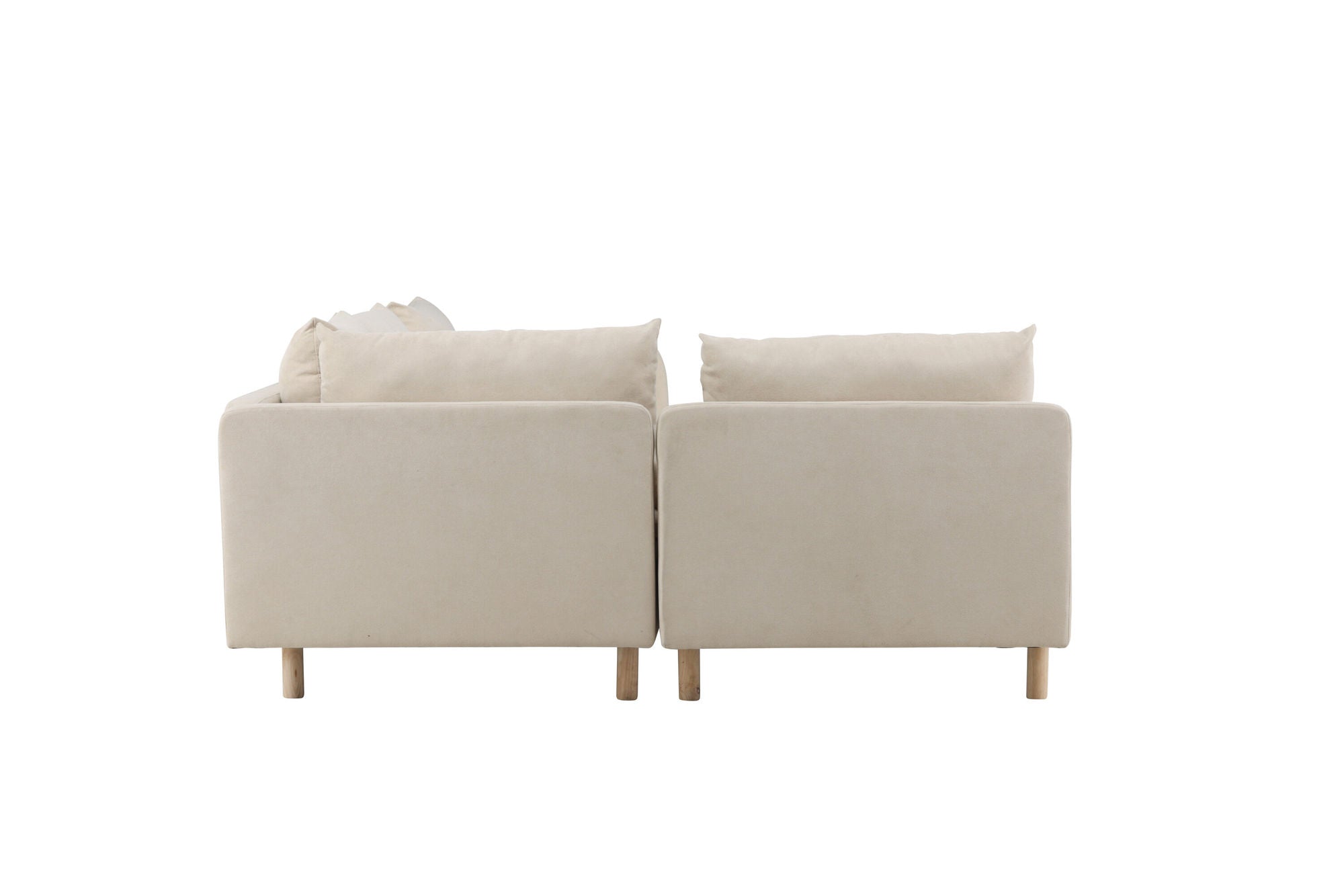 Venture Home Zero hjørne Sofa - Woodlook / Beige Fabric