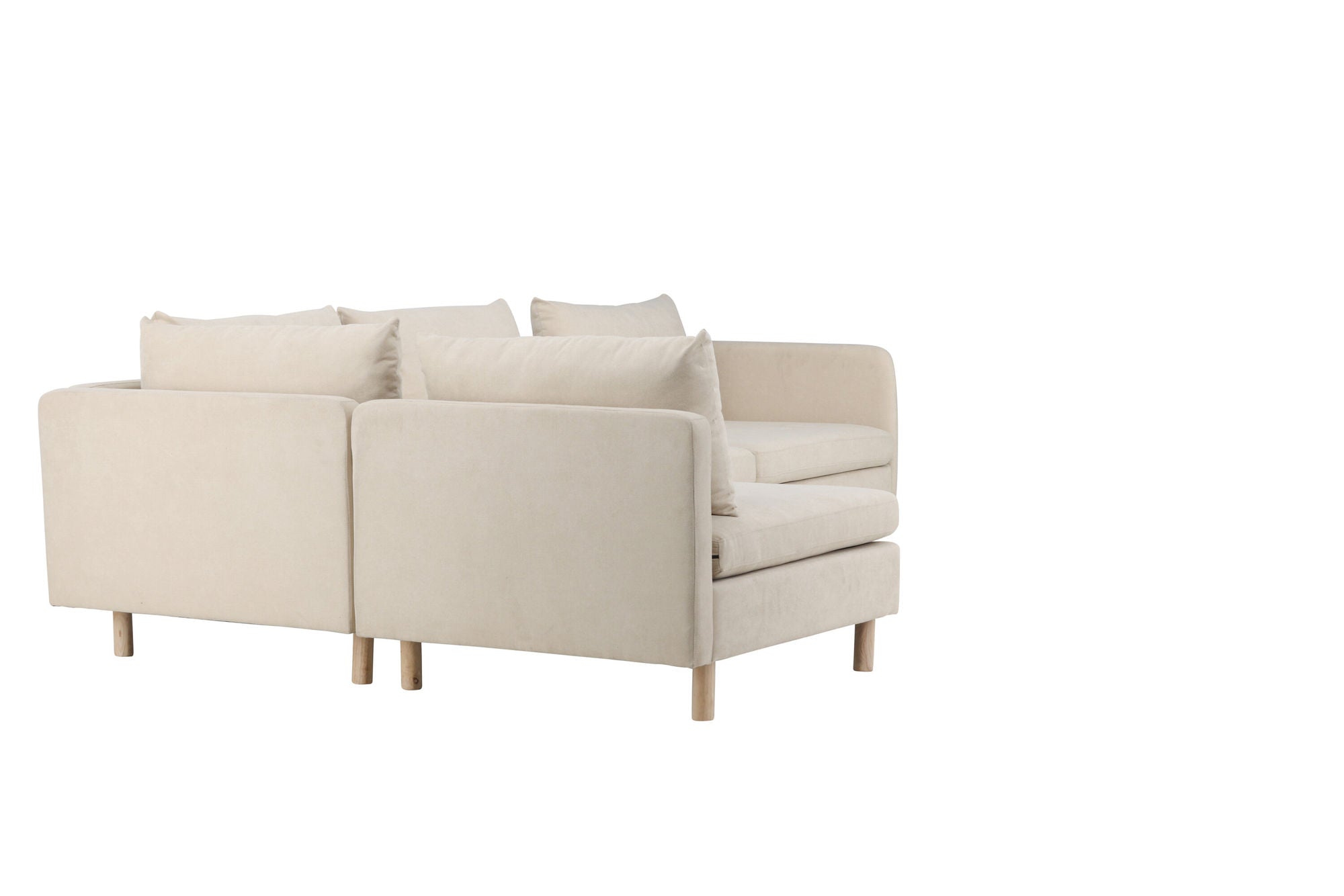 Venture Home Zero hjørne Sofa - Woodlook / Beige Fabric