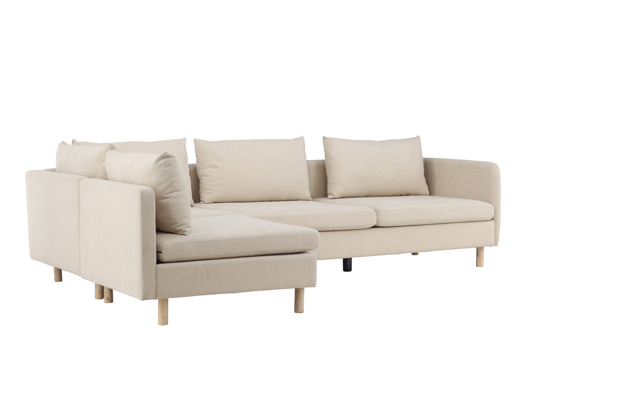 Venture Home Zero hjørne Sofa - Woodlook / Beige Fabric