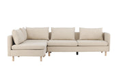 Venture Home Zero hjørne Sofa - Woodlook / Beige Fabric