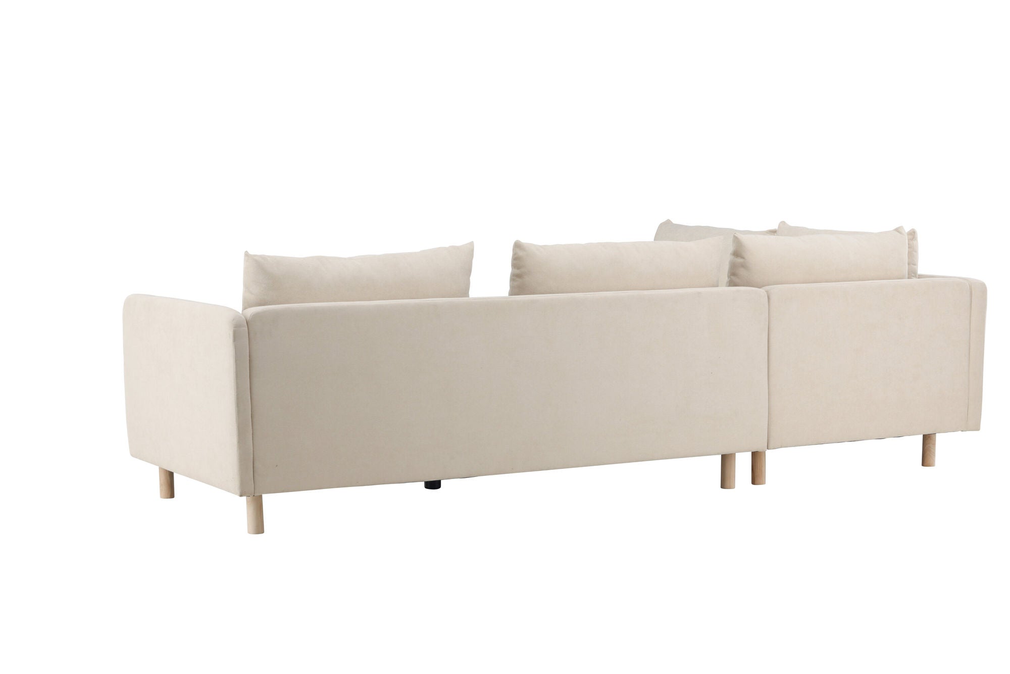 Venture Home Zero hjørne Sofa - Woodlook / Beige Fabric