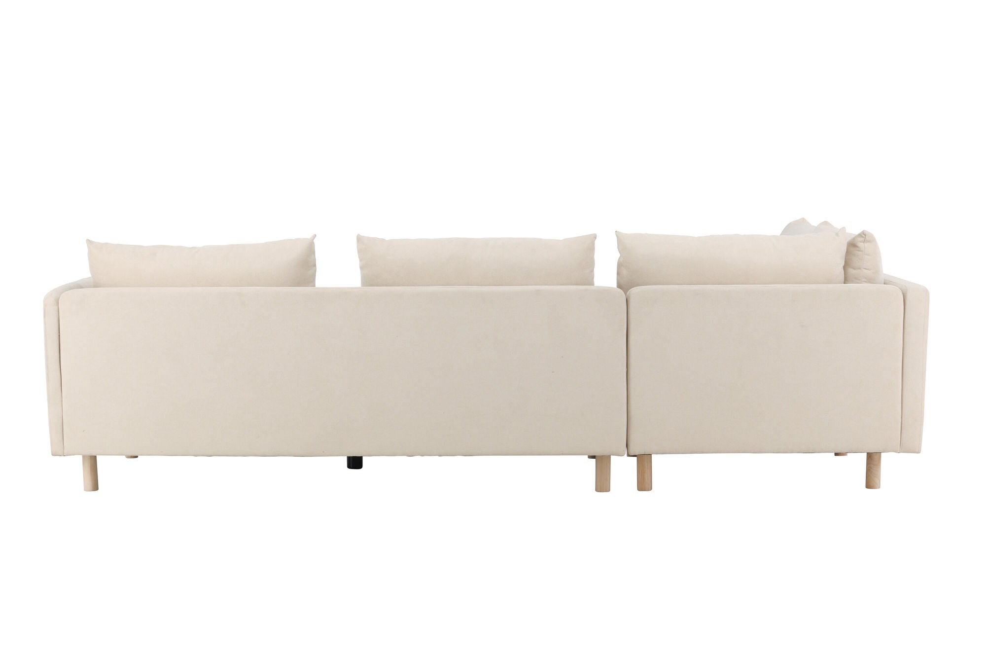 Venture Home Zero hjørne Sofa - Woodlook / Beige Fabric