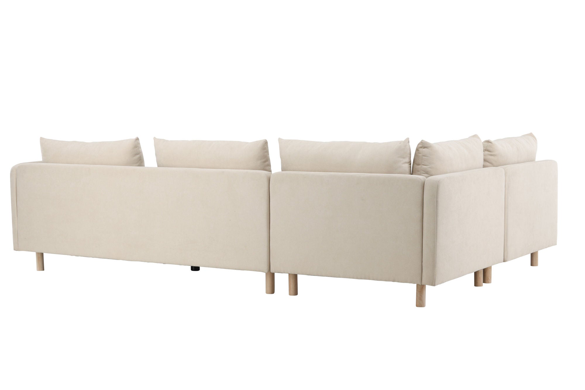 Venture Home Zero hjørne Sofa - Woodlook / Beige Fabric