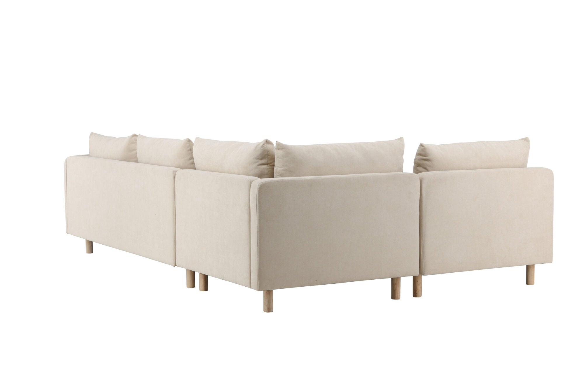 Venture Home Zero hjørne Sofa - Woodlook / Beige Fabric