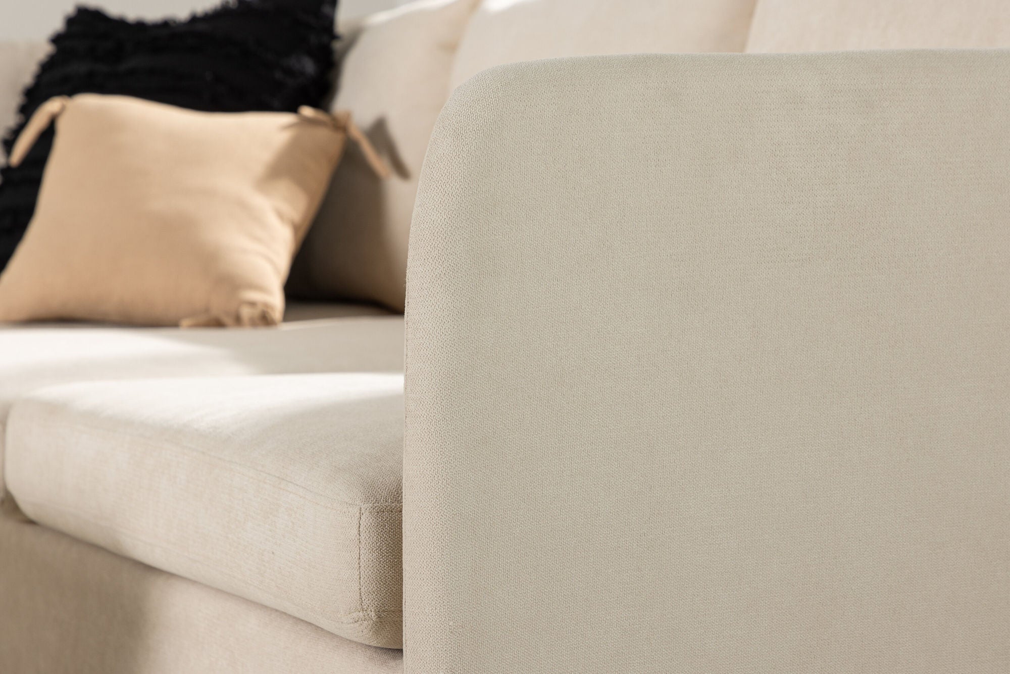 Venture Home Zero hjørne Sofa - Woodlook / Beige Fabric