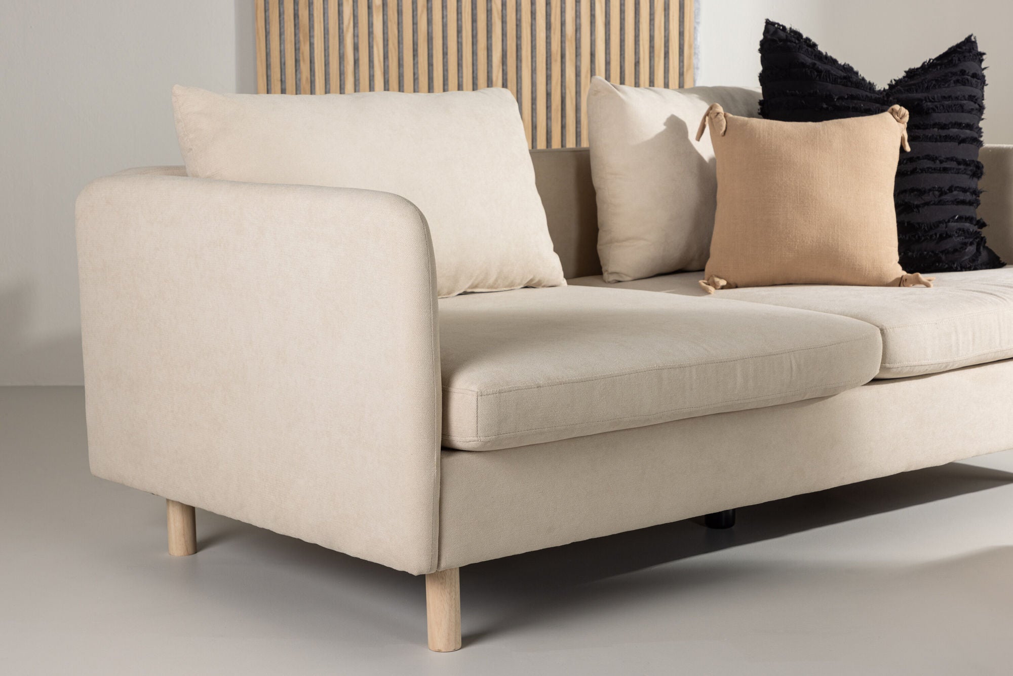 Venture Home Zero 2-seat Sofa - Woodlook / Beige Fabric