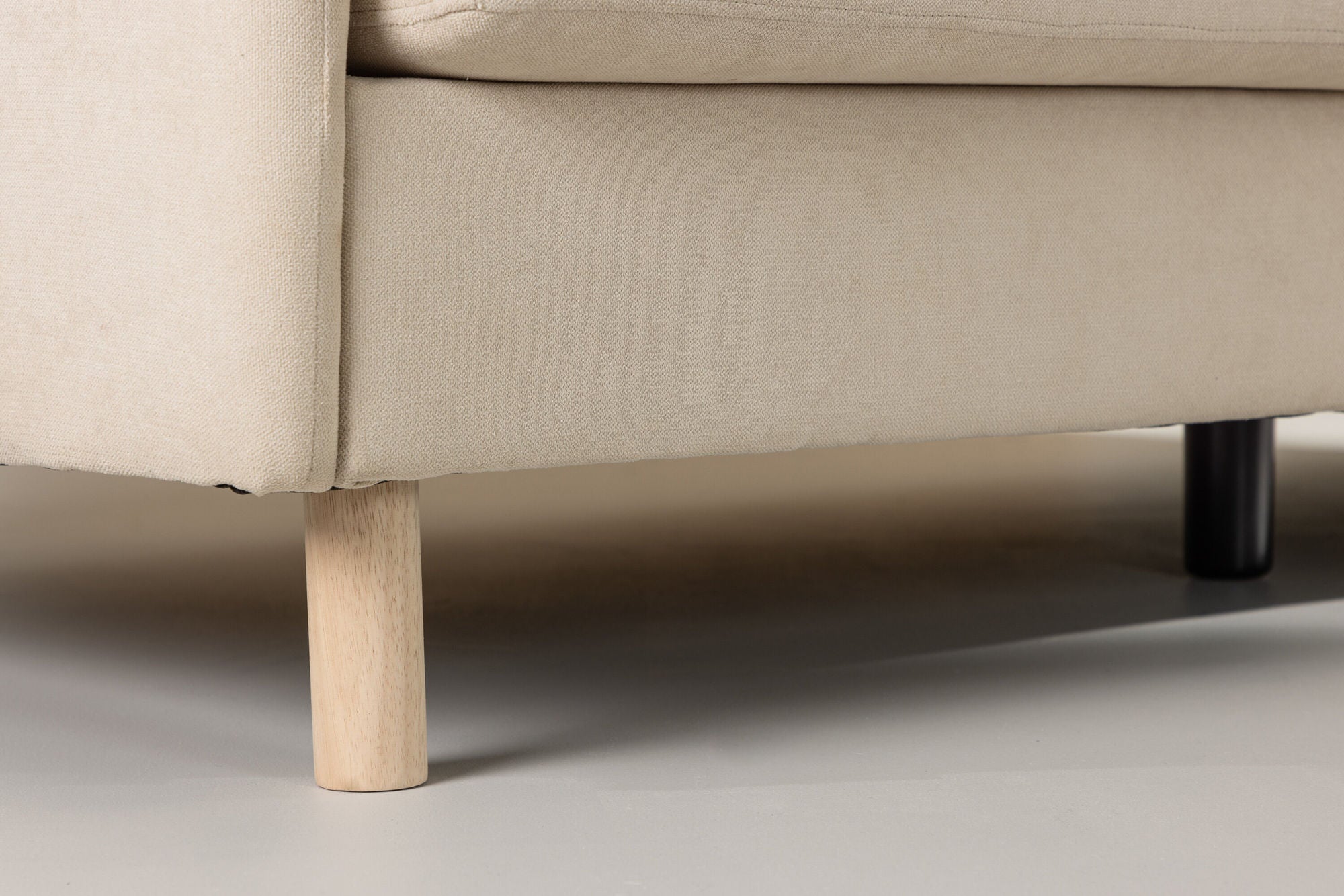 Venture Home Zero 2-seat Sofa - Woodlook / Beige Fabric