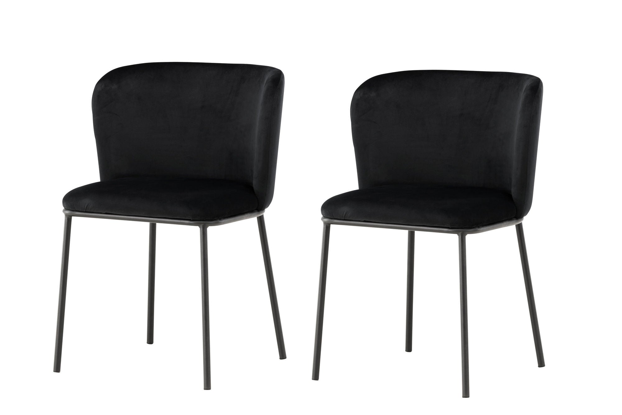 Venture Home Edina Spisebordsstol 2-pack - Black / Black Velvet