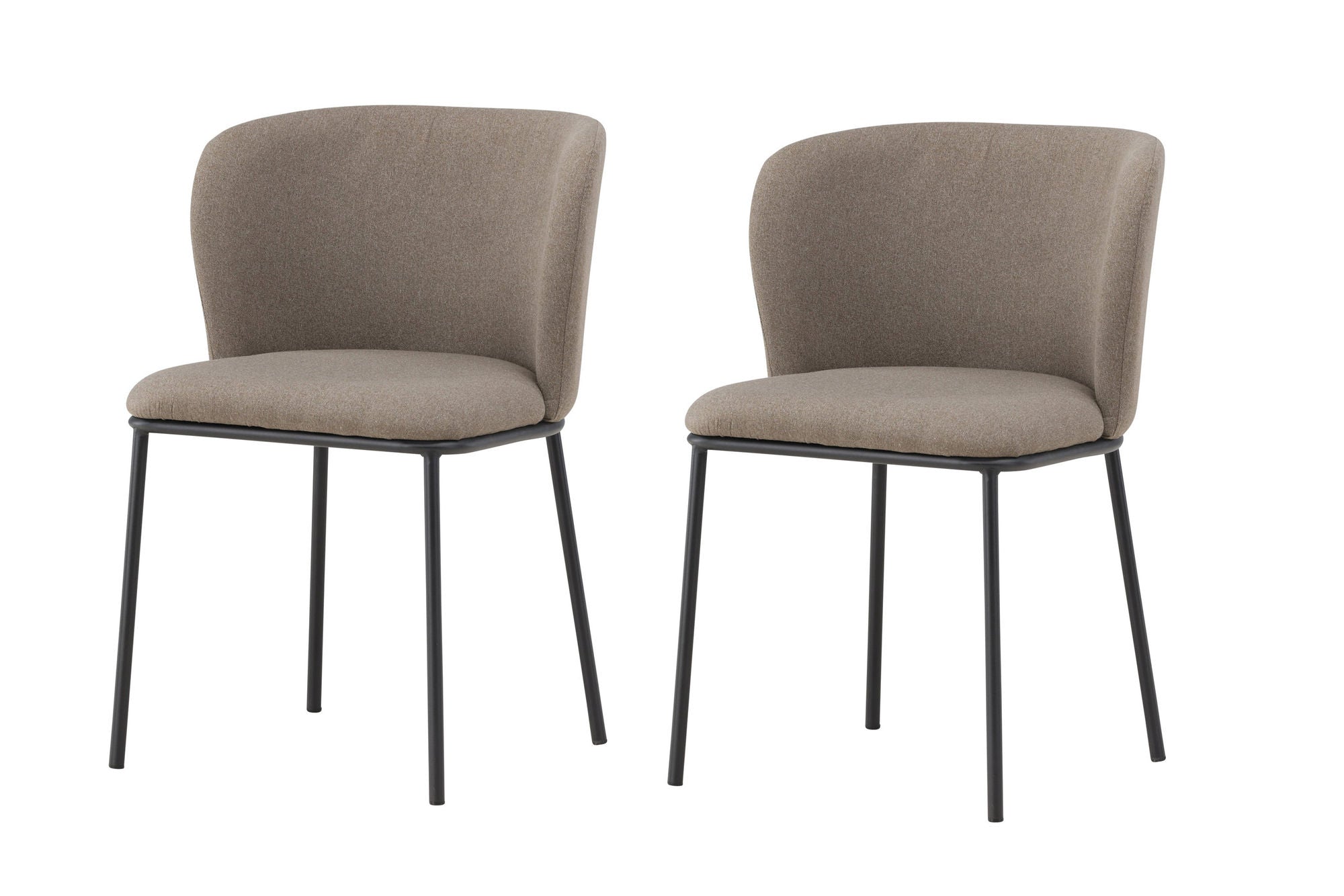 Venture Home Edina Spisebordsstol 2-pack - Black / Brown Linen