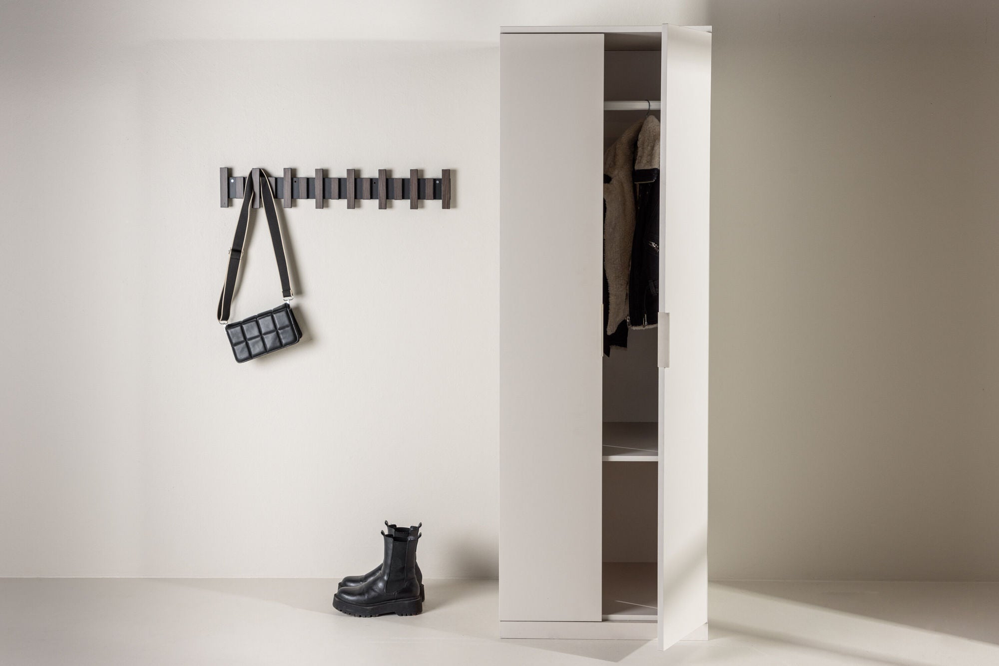 Venture Home Nice  Wardrobe - Beige  /  Melamine Iron Tube
