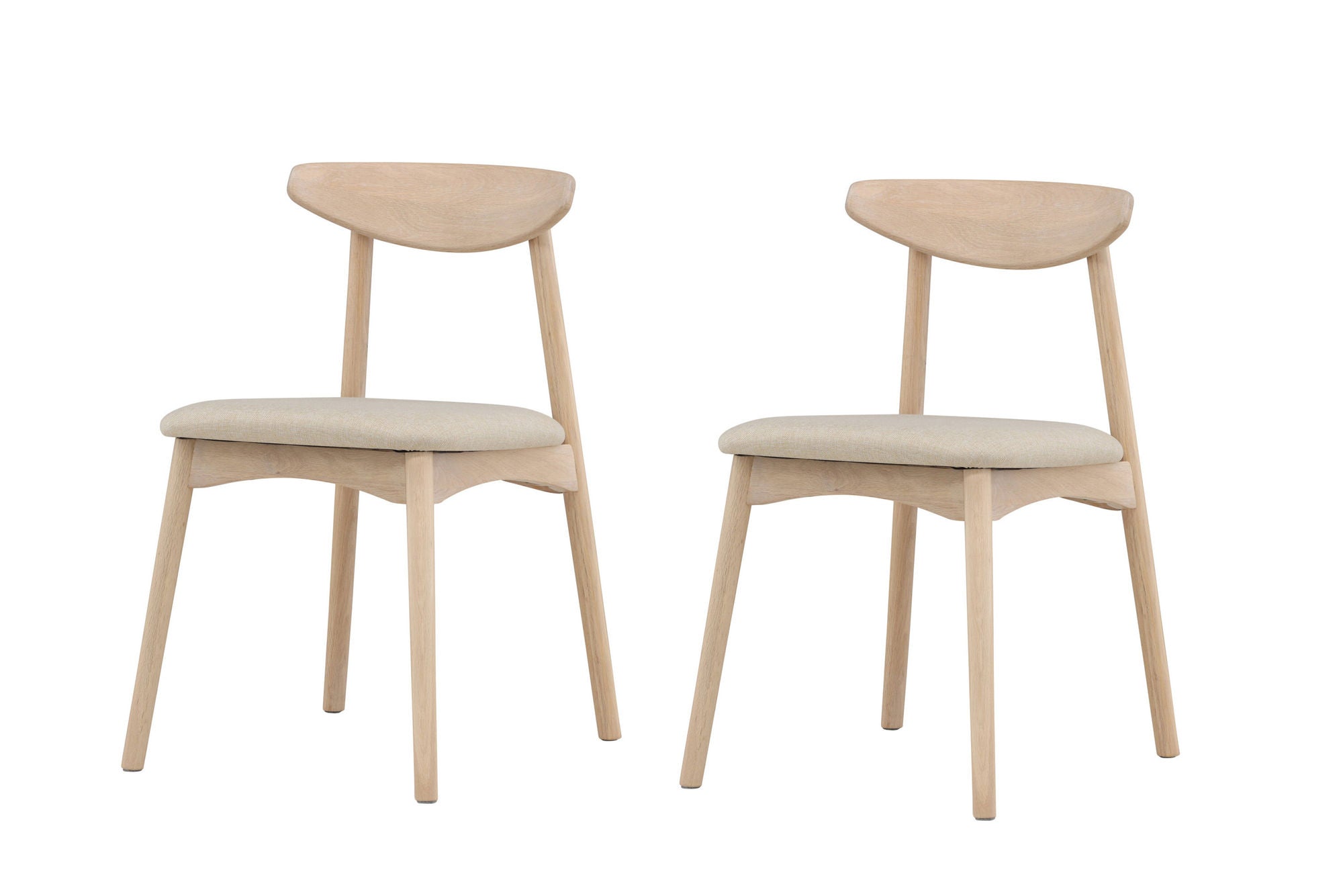Vind Ven Spisebordsstol 2-pack - Whitewash /