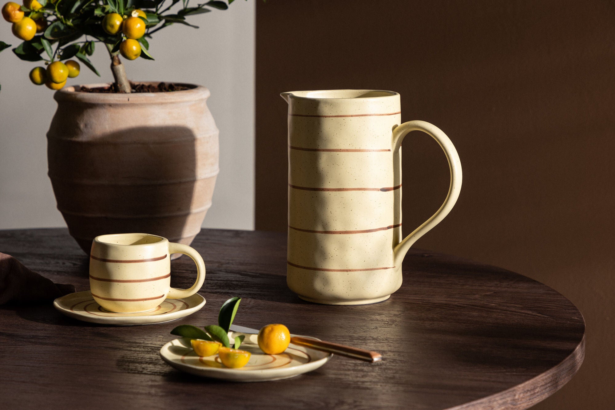 Venture Home Kutie Milk Jug - Beige/brown - 13*22Hcm