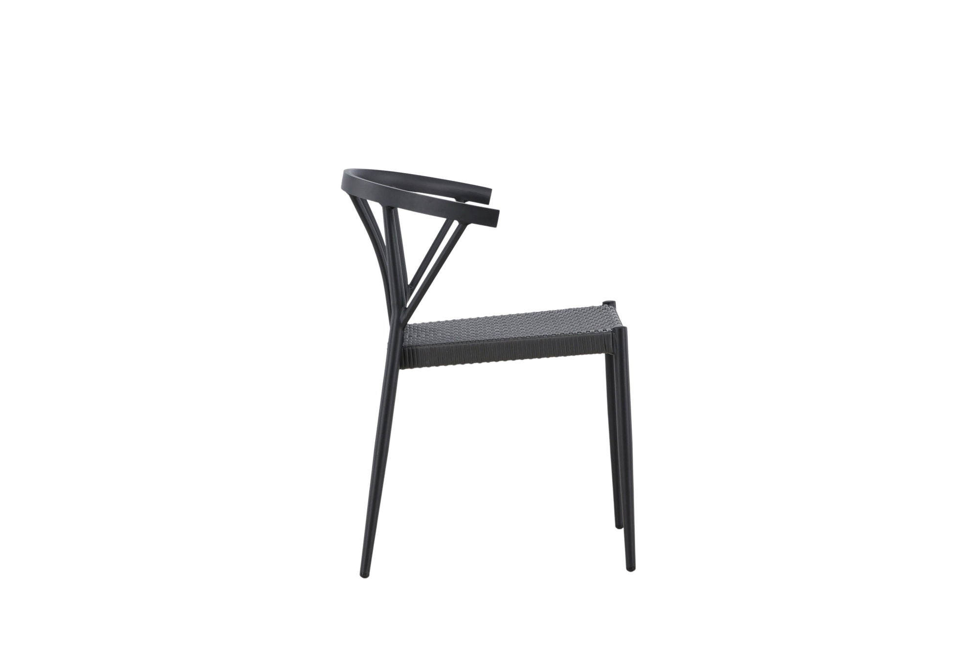 Venture Home Stina - Spisebordsstol 6-pack - Black - Alu/Wicker