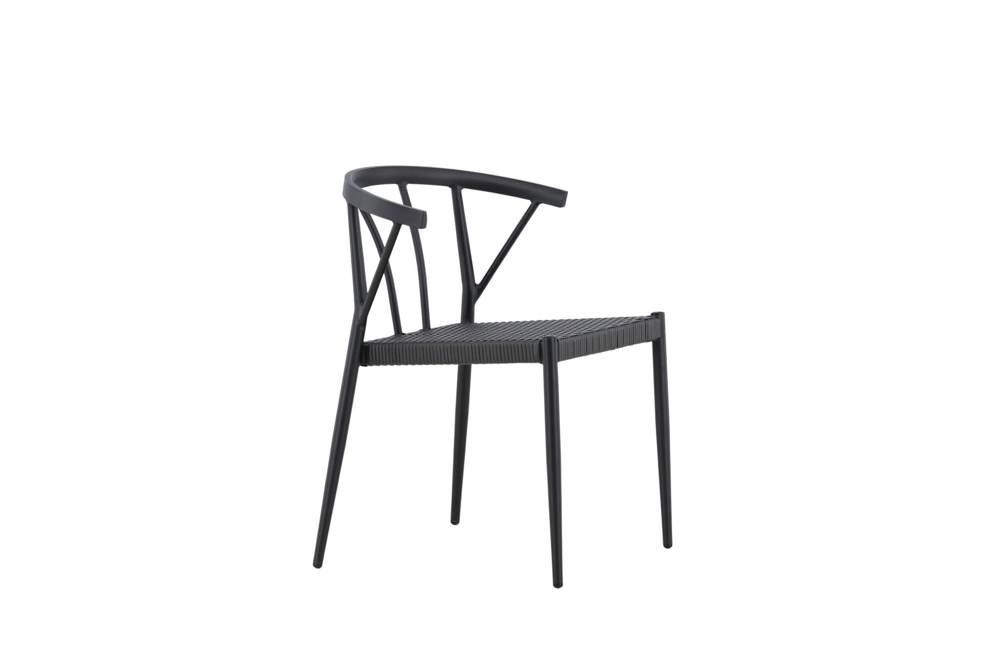Venture Home Stina - Spisebordsstol 6-pack - Black - Alu/Wicker