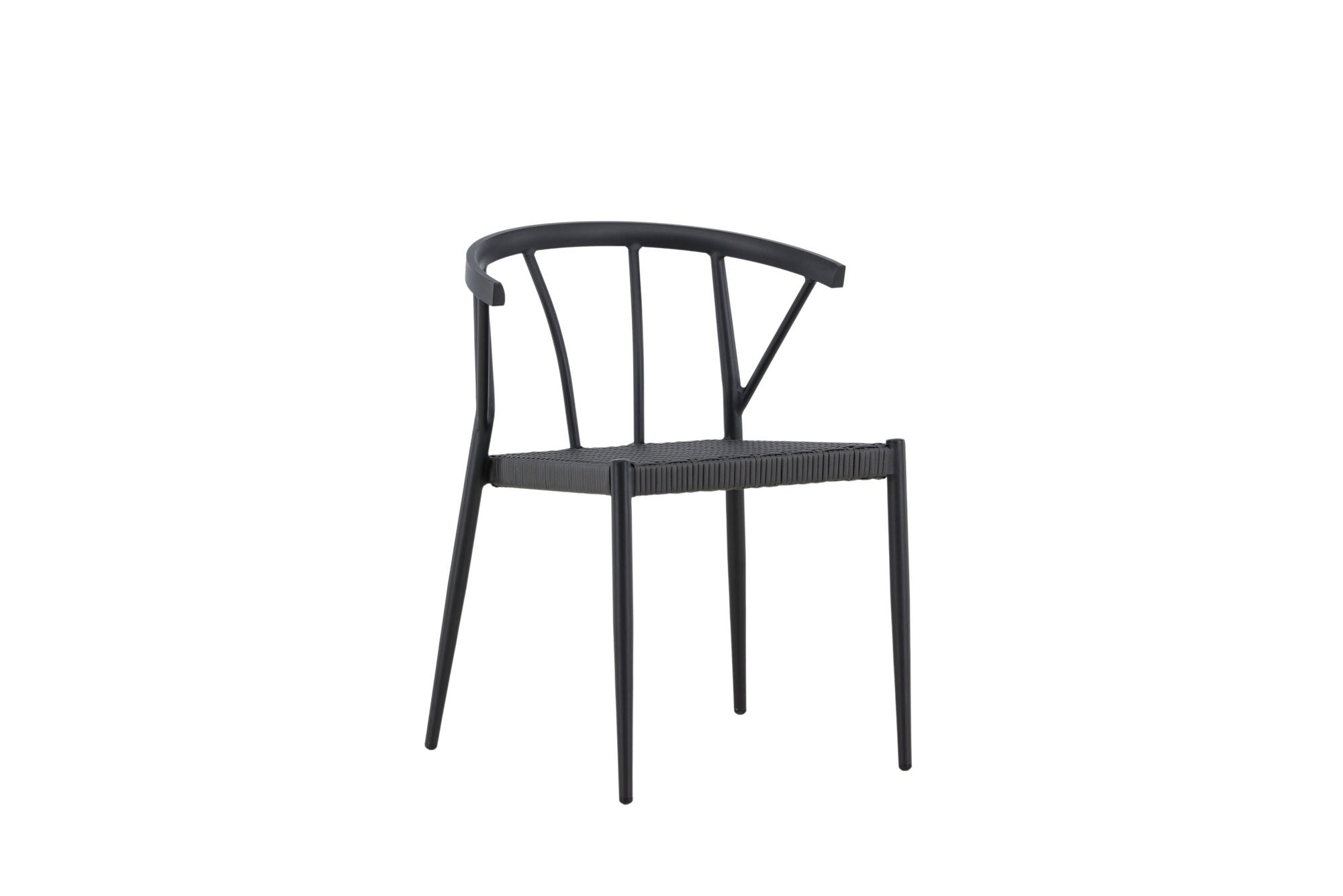 Venture Home Stina - Spisebordsstol 6-pack - Black - Alu/Wicker