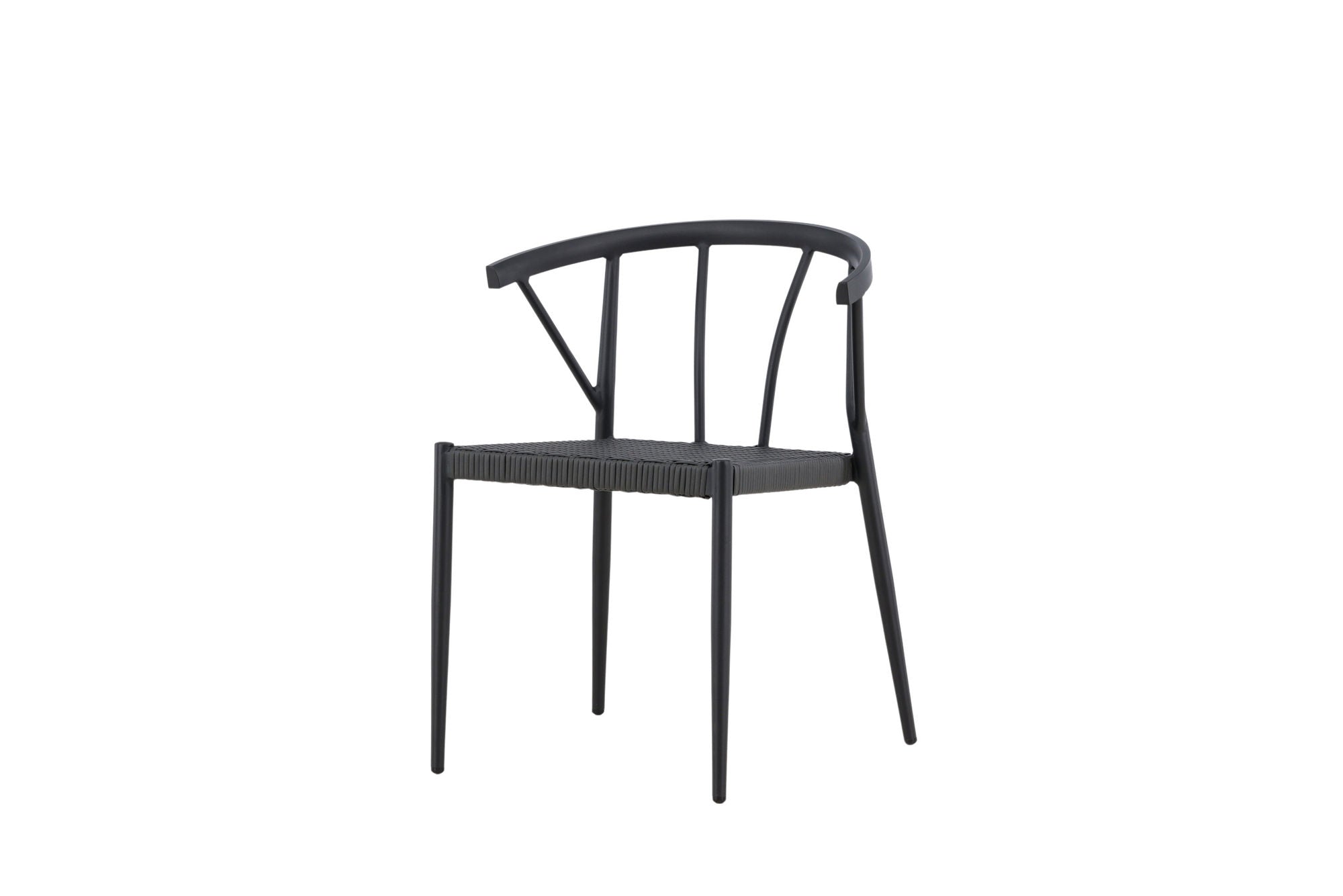 Venture Home Stina - Spisebordsstol 6-pack - Black - Alu/Wicker