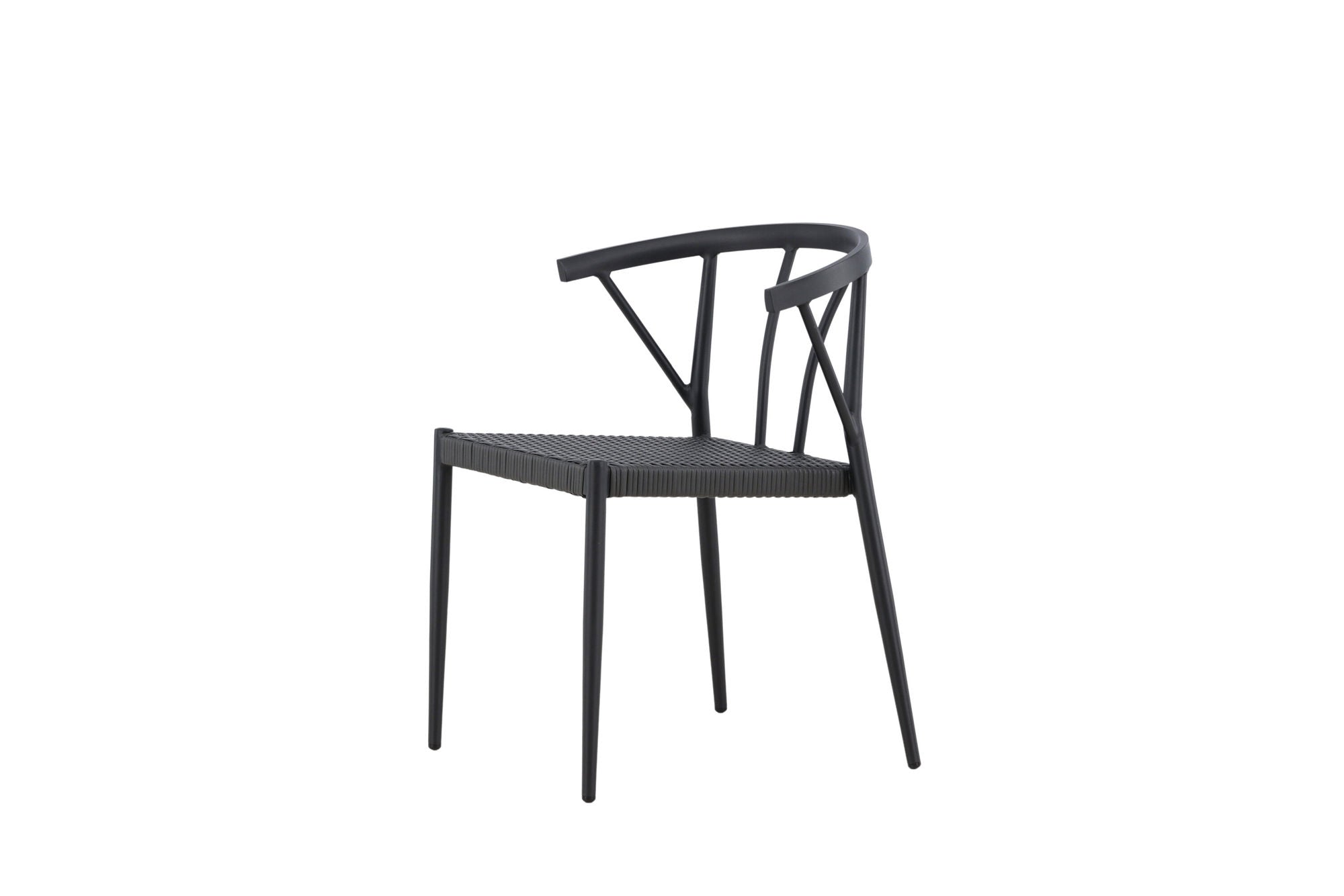 Venture Home Stina - Spisebordsstol 6-pack - Black - Alu/Wicker