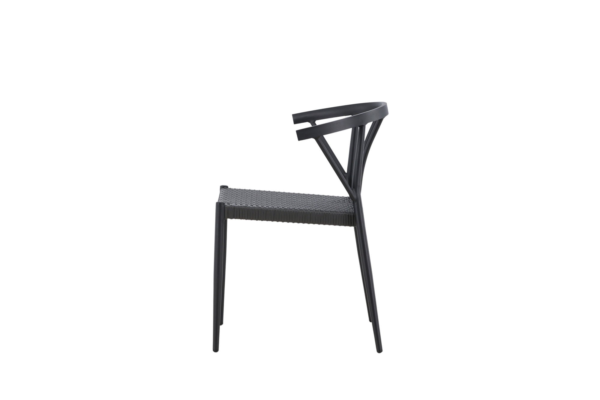 Venture Home Stina - Spisebordsstol 6-pack - Black - Alu/Wicker