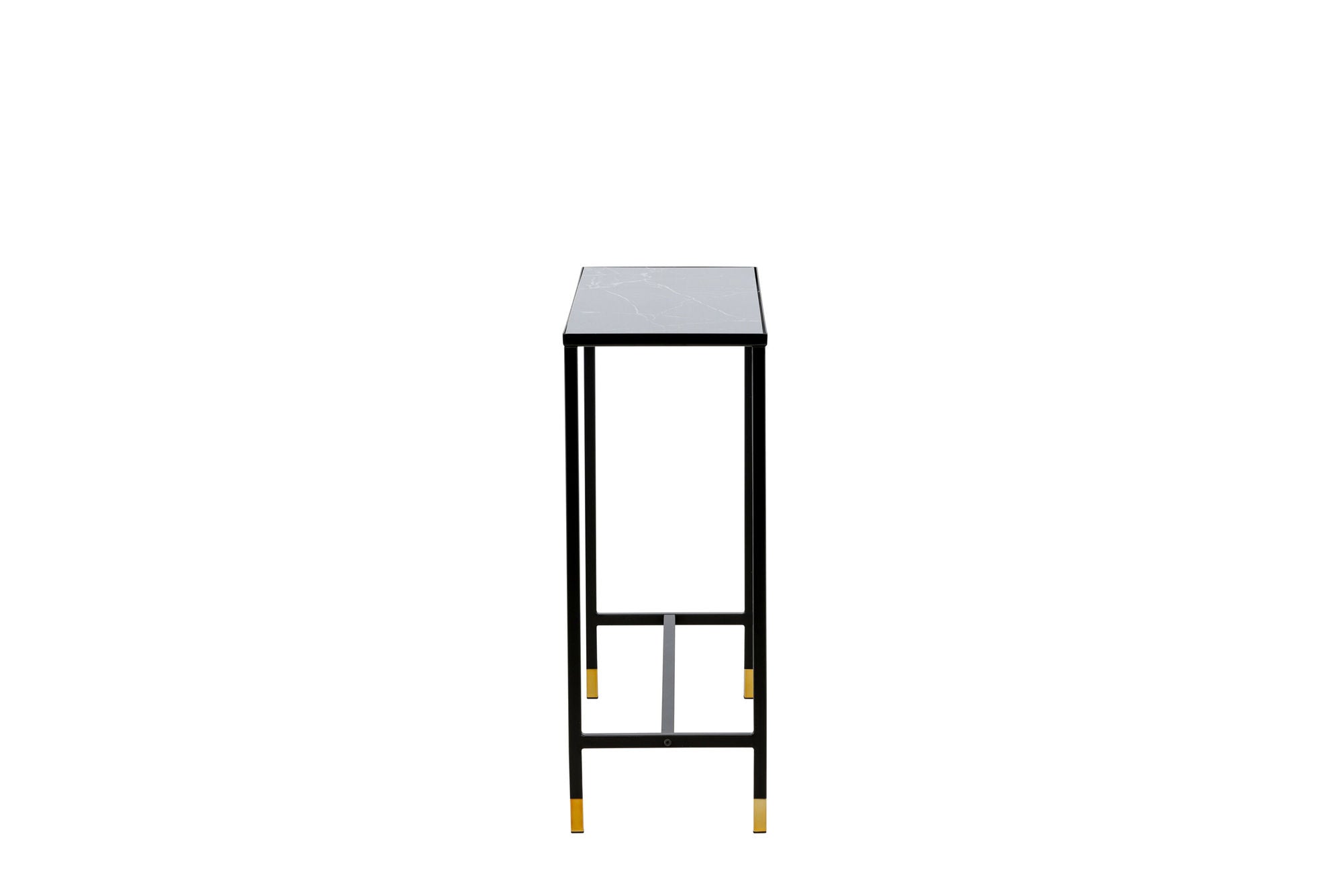Venture Home Dipp Side bord with reol 100*30*75 - Black / Brass