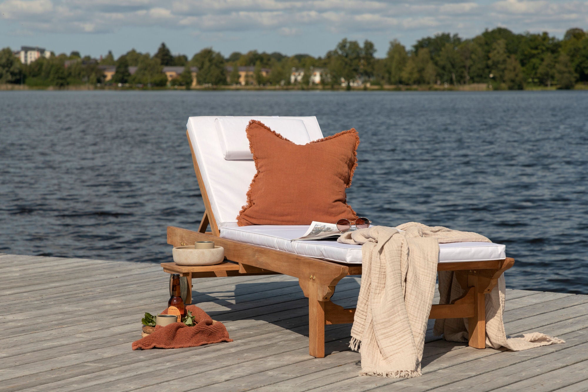 Venture Home Ghana - Sun Lounge- Natural - Teak -