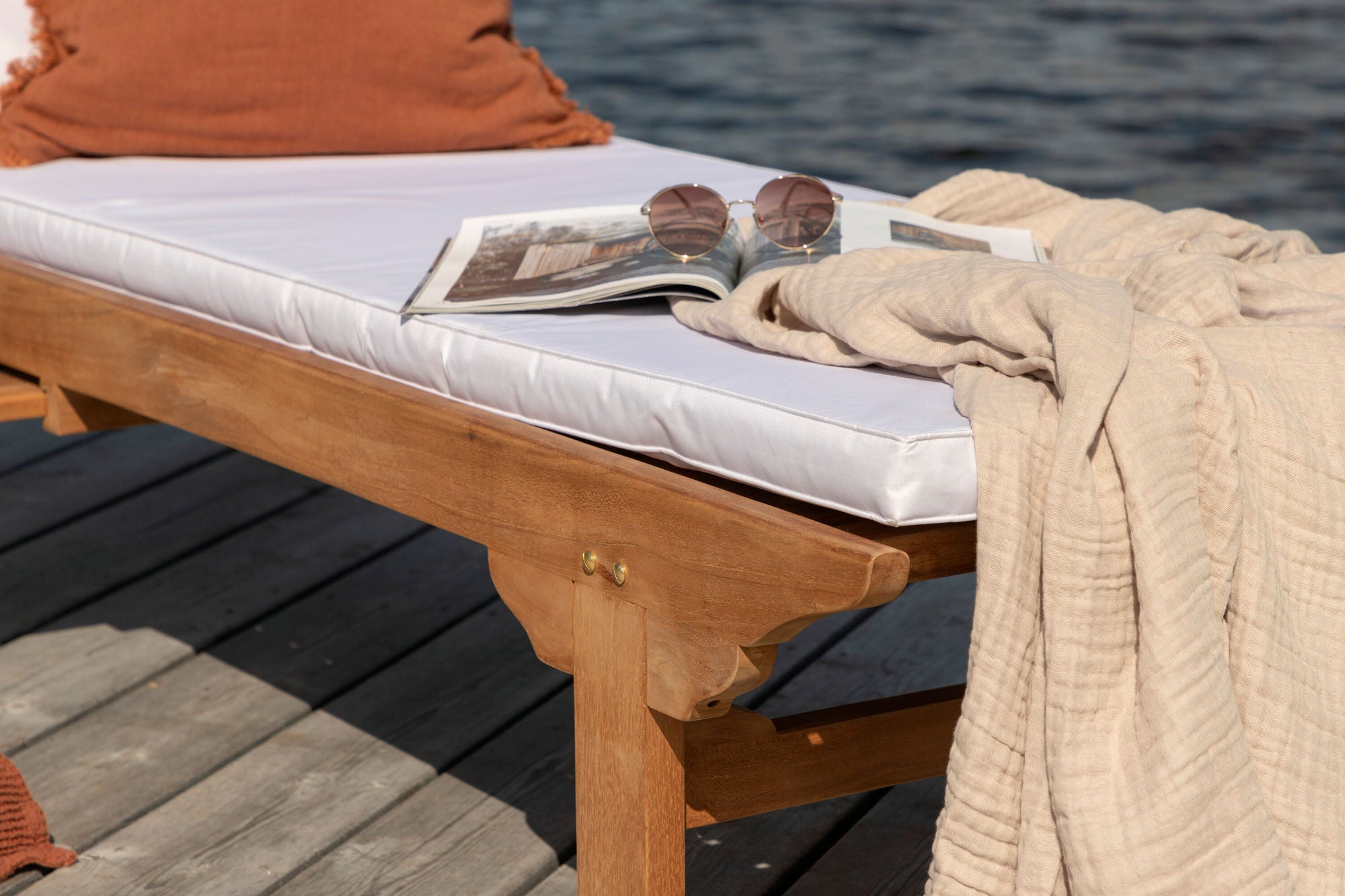 Venture Home Ghana - Sun Lounge- Natural - Teak -