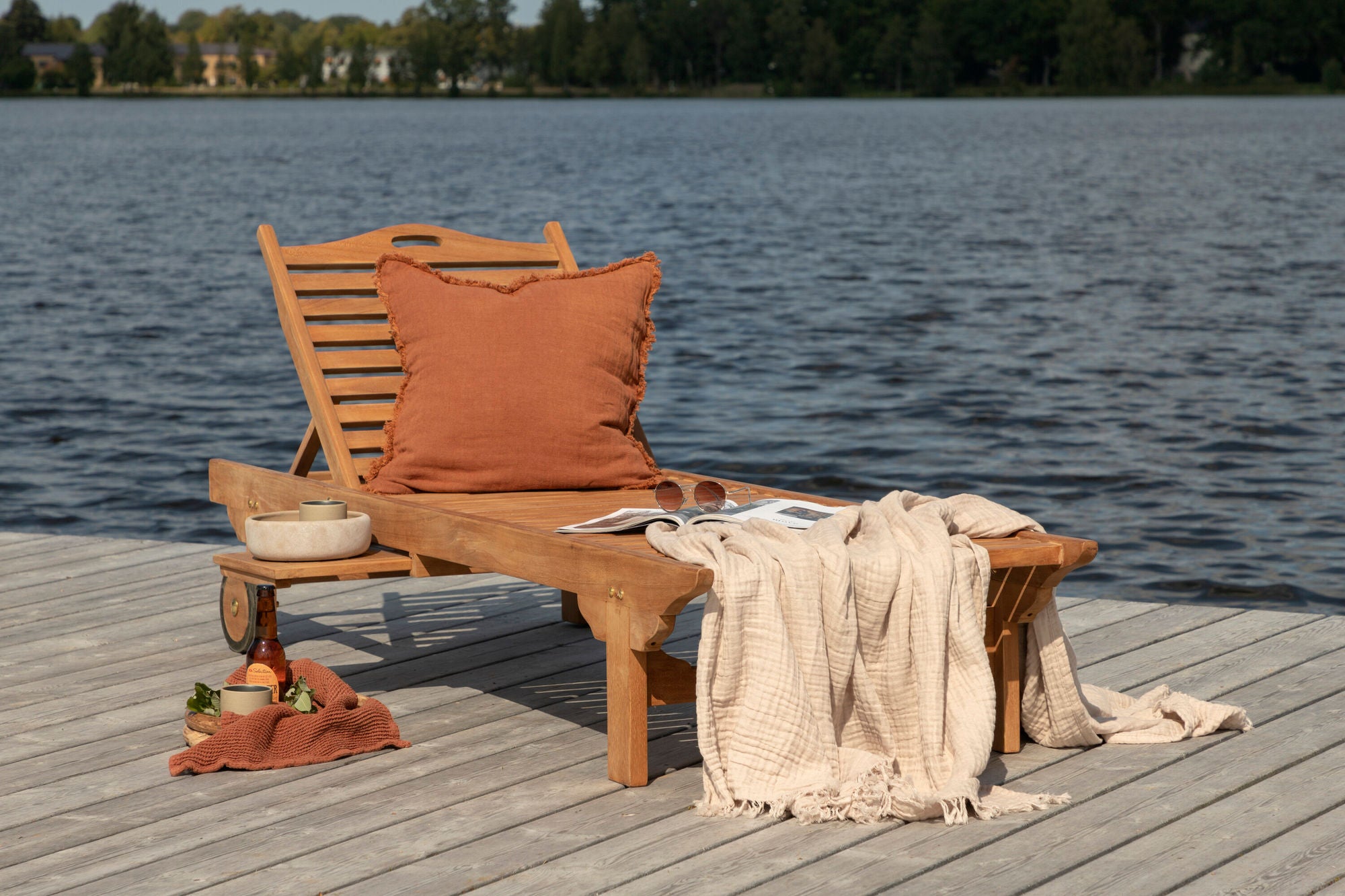 Venture Home Ghana - Sun Lounge- Natural - Teak -
