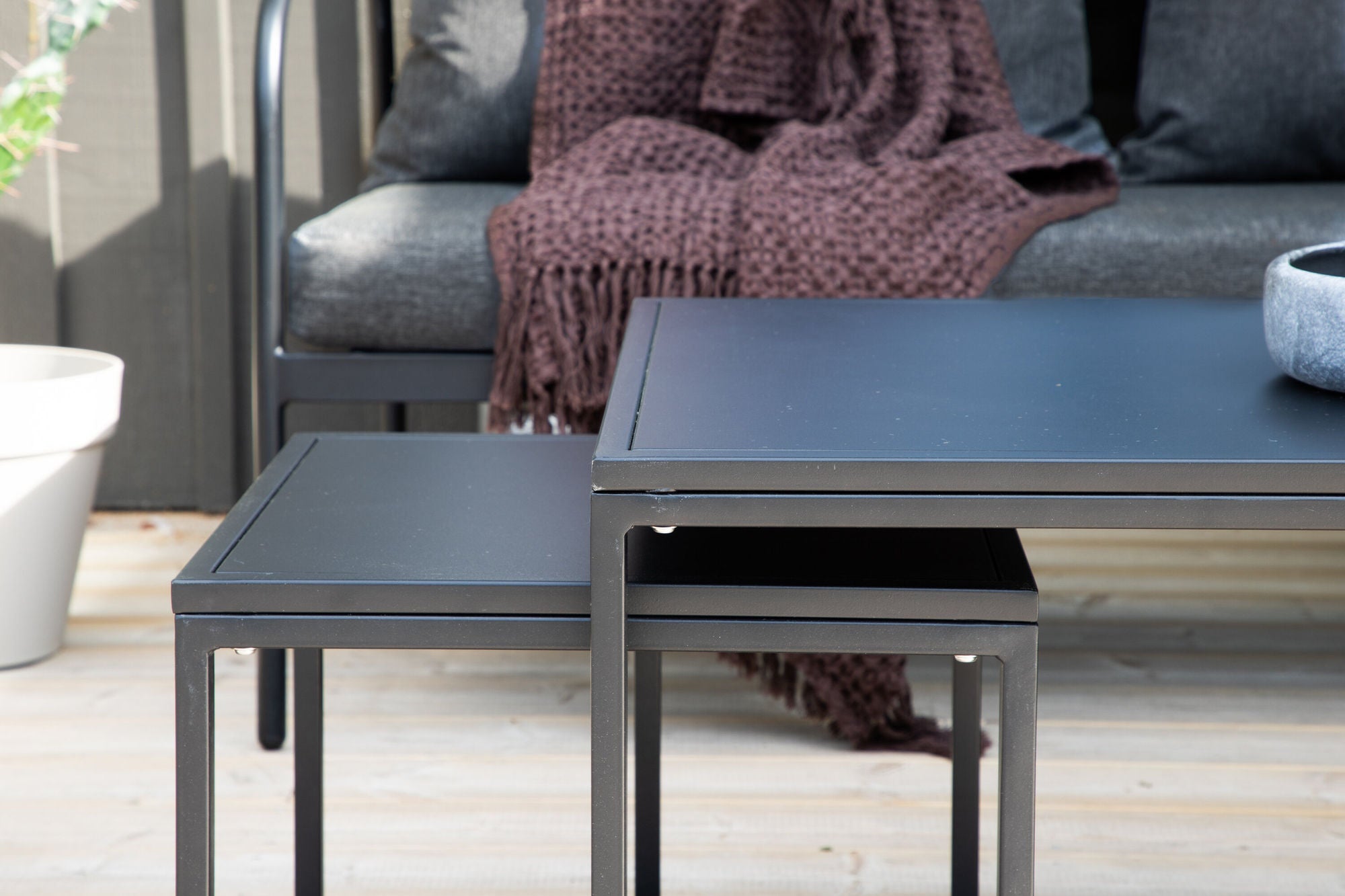 Venture Home Sopot - Sofa Set- Black / Grey - Steel