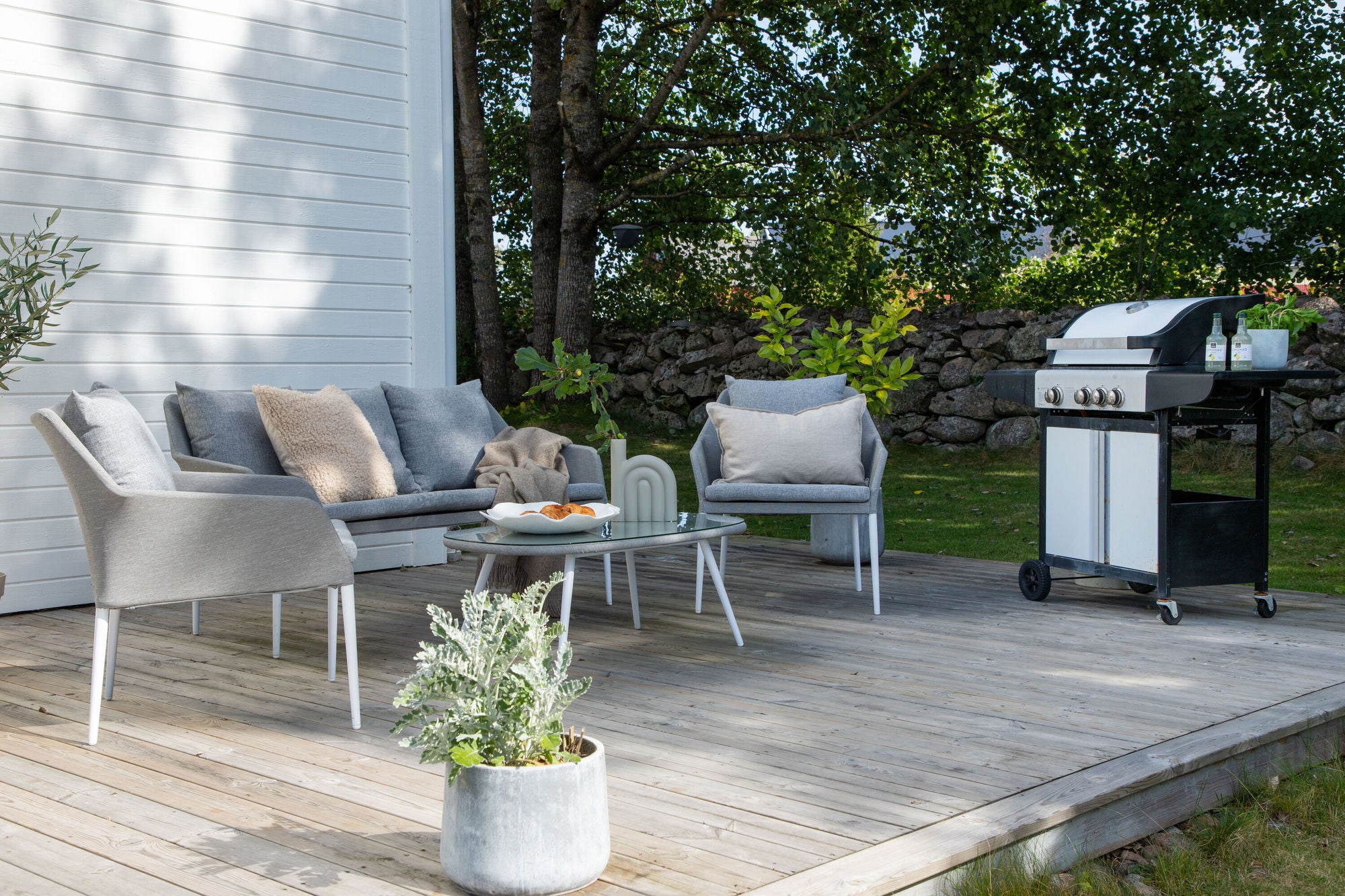 Venture Home Spoga - Sofa Set- White / Grey -  -