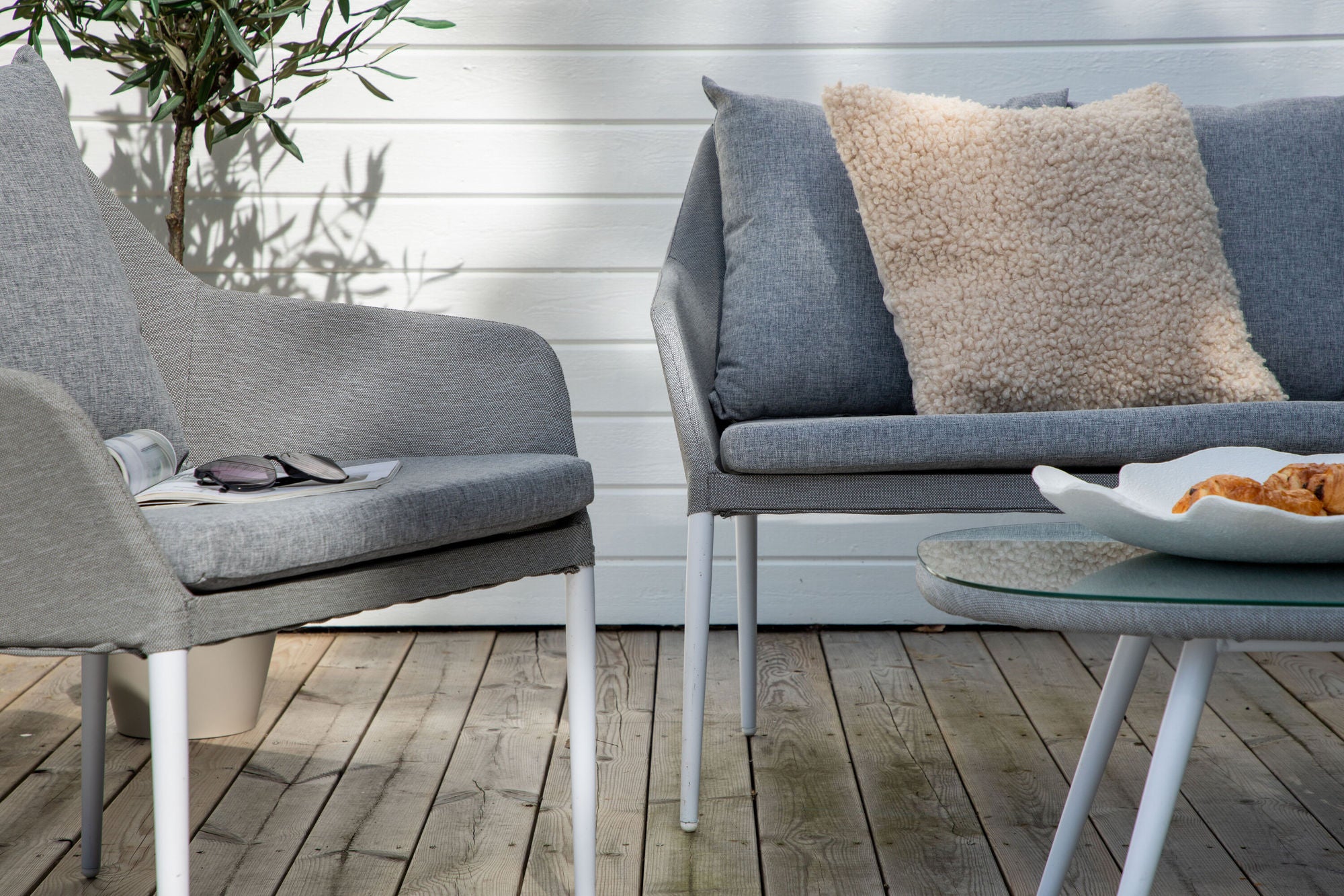 Venture Home Spoga - Sofa Set- White / Grey -  -