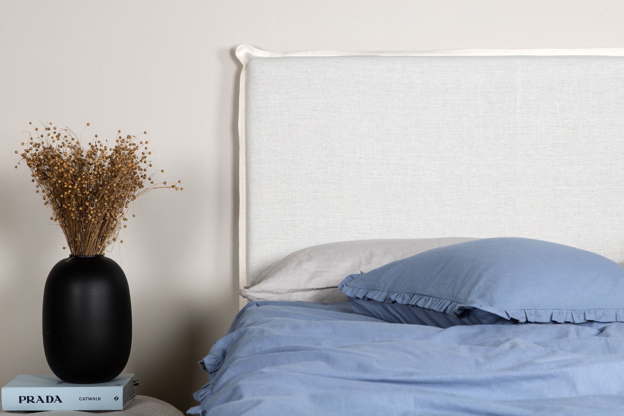 Venture Home Signe Headboard cover Linen - White - 180*140