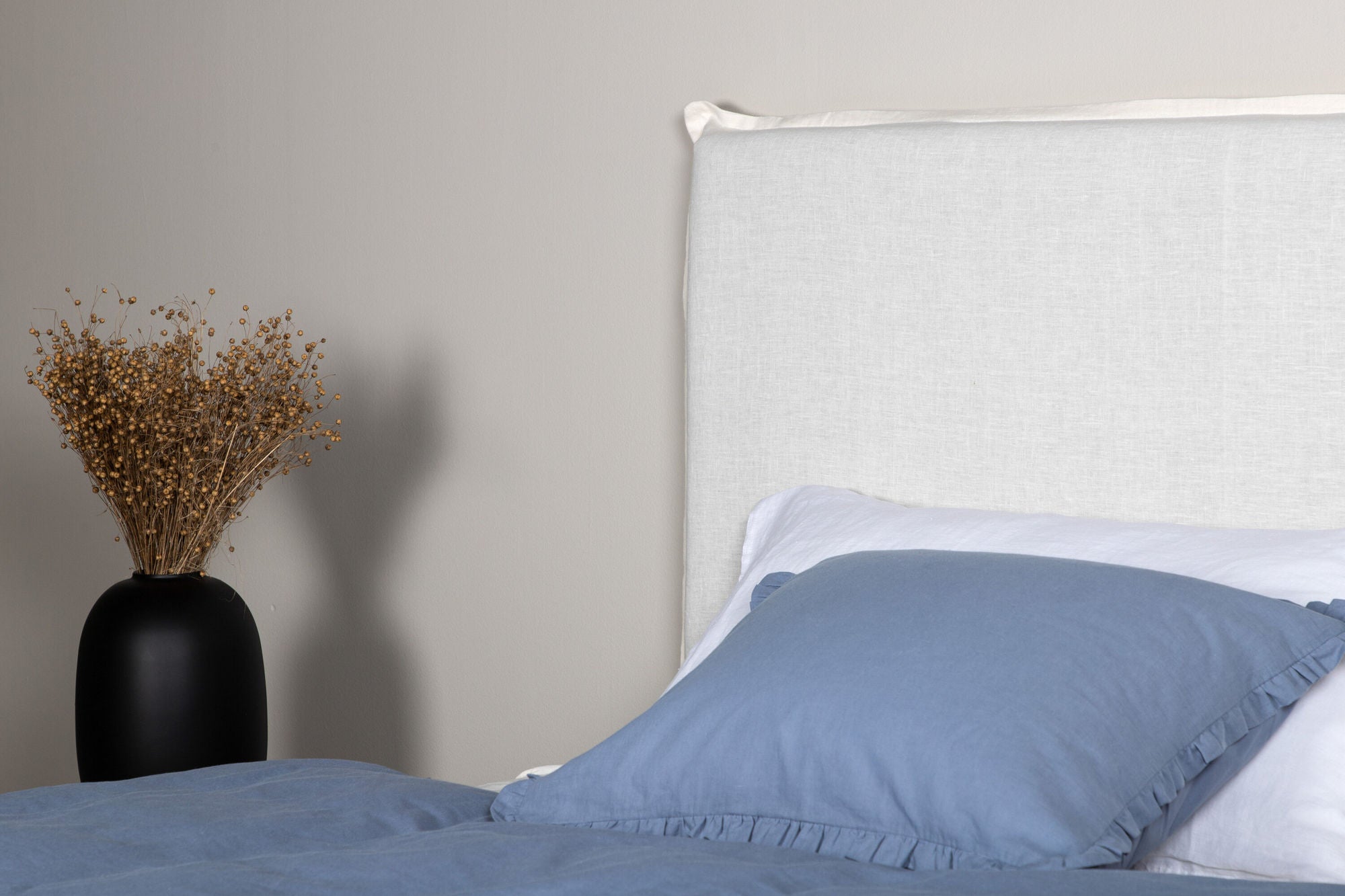 Venture Home Signe Headboard cover Linen - White - 180*140