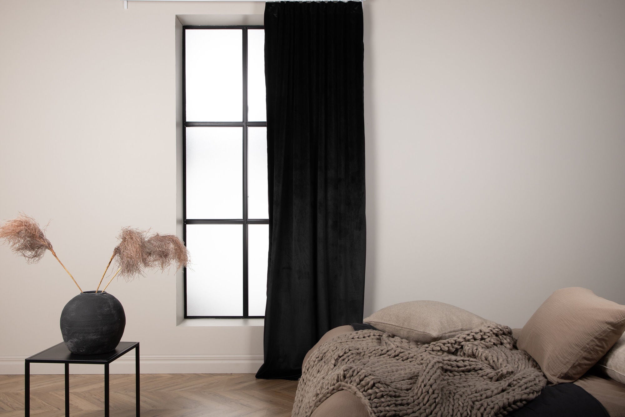 Venture Home Mary Curtain Polyester/velvet - Black / - 250*135