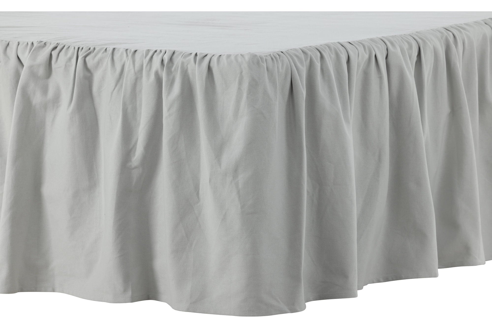 Venture Home Pixy Bed Skirt Cotton romantic - Light Grey / - 200*180