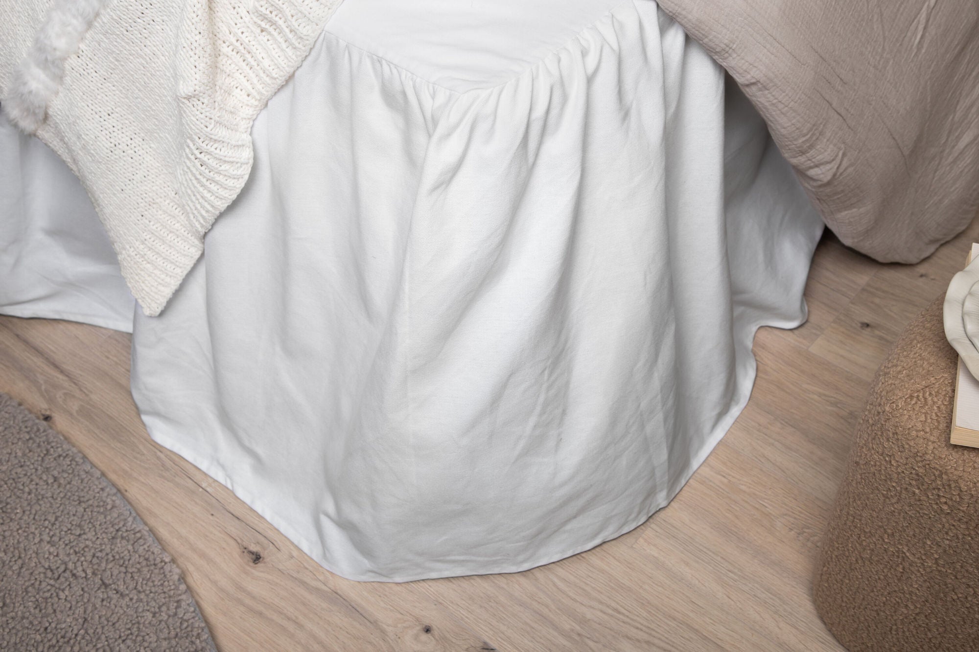 Venture Home Pixy Bed Skirt Cotton romantic - White / - 200*120