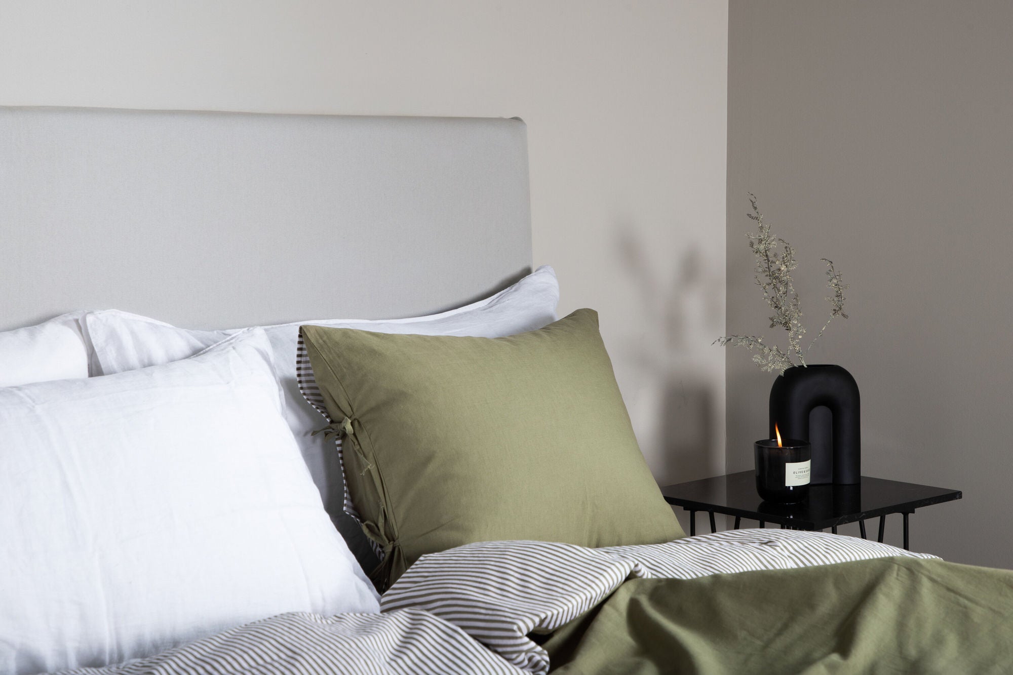 Venture Home Saga Headboard cover Cotton/overlock - Grey - 180*140