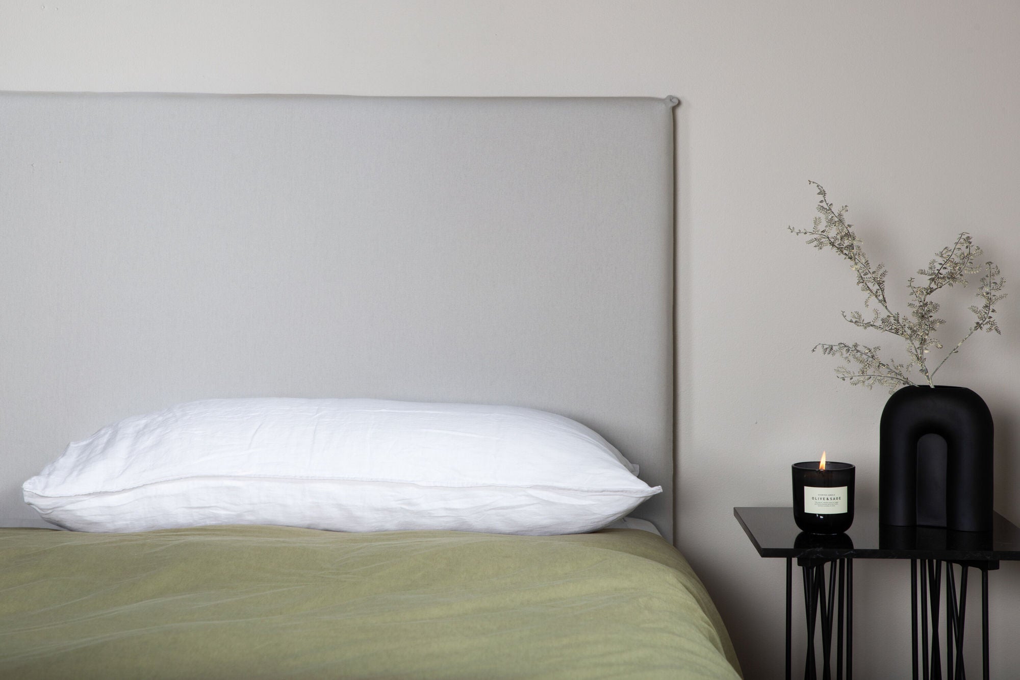 Venture Home Saga Headboard cover Cotton/overlock - Grey - 180*140
