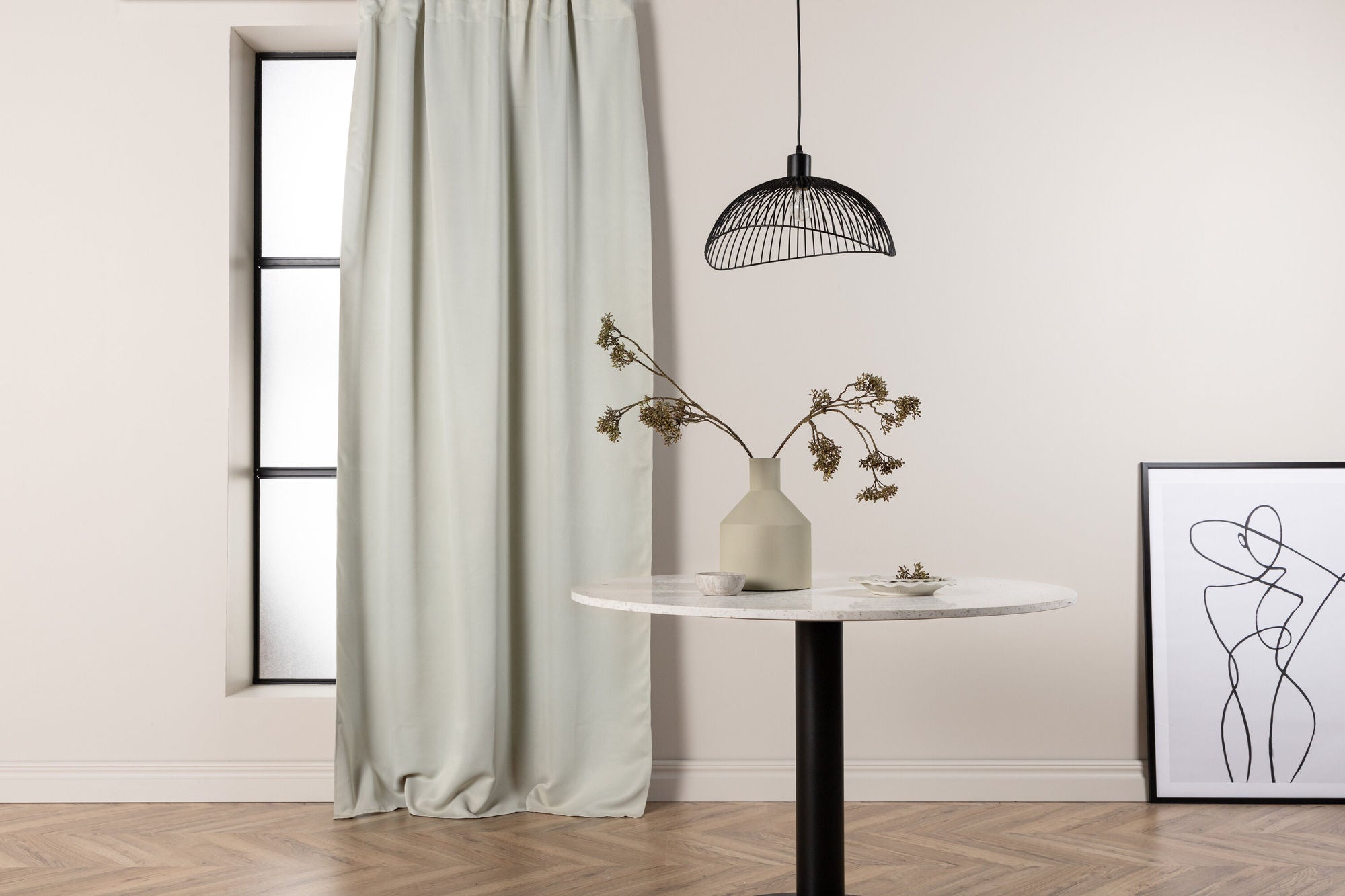Venture Home Evelyn Curtain Polyester blackout - Offwhite - 135*240