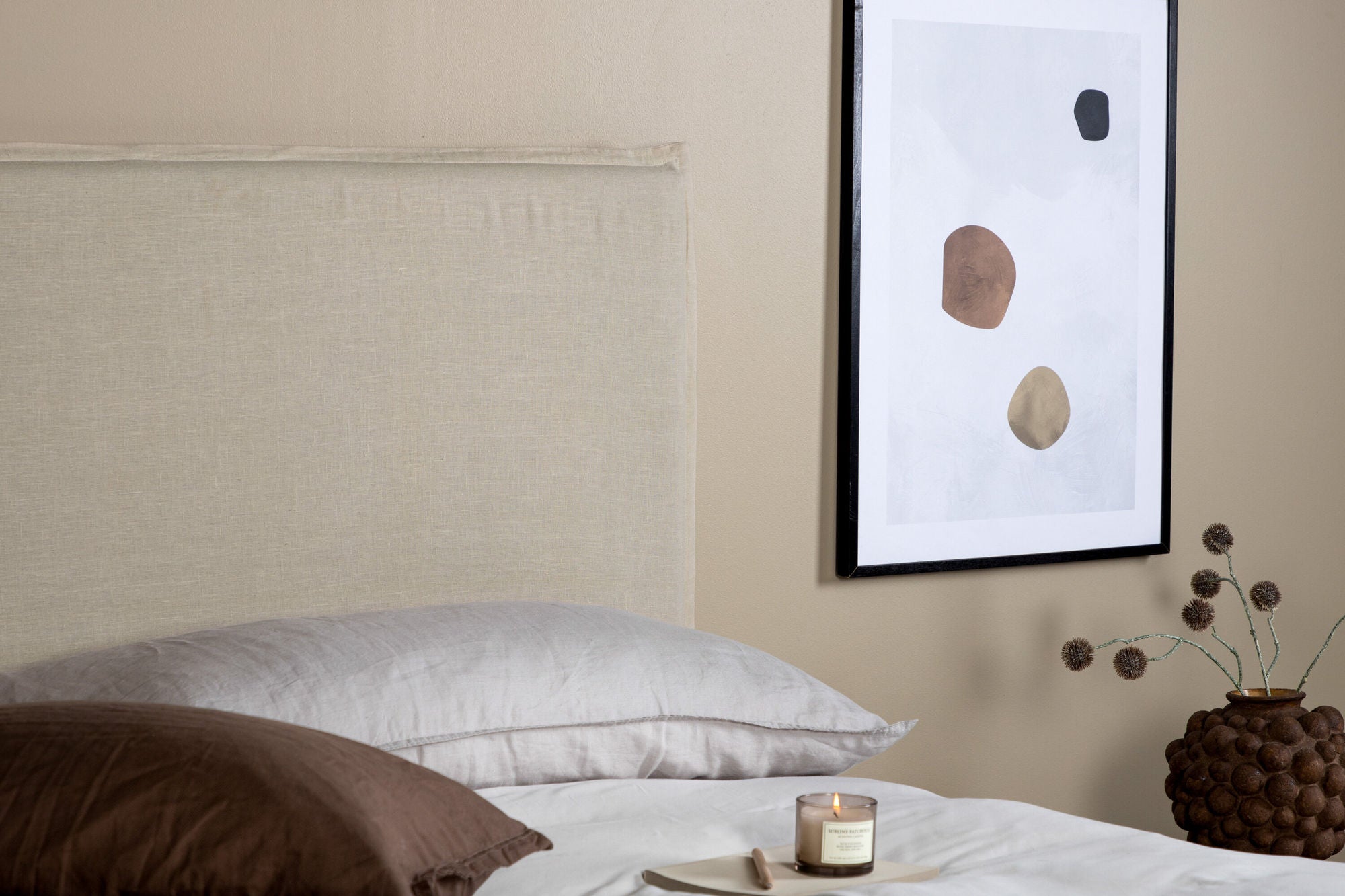 Venture Home Signe Headboard cover Linen - Beige - 180*140