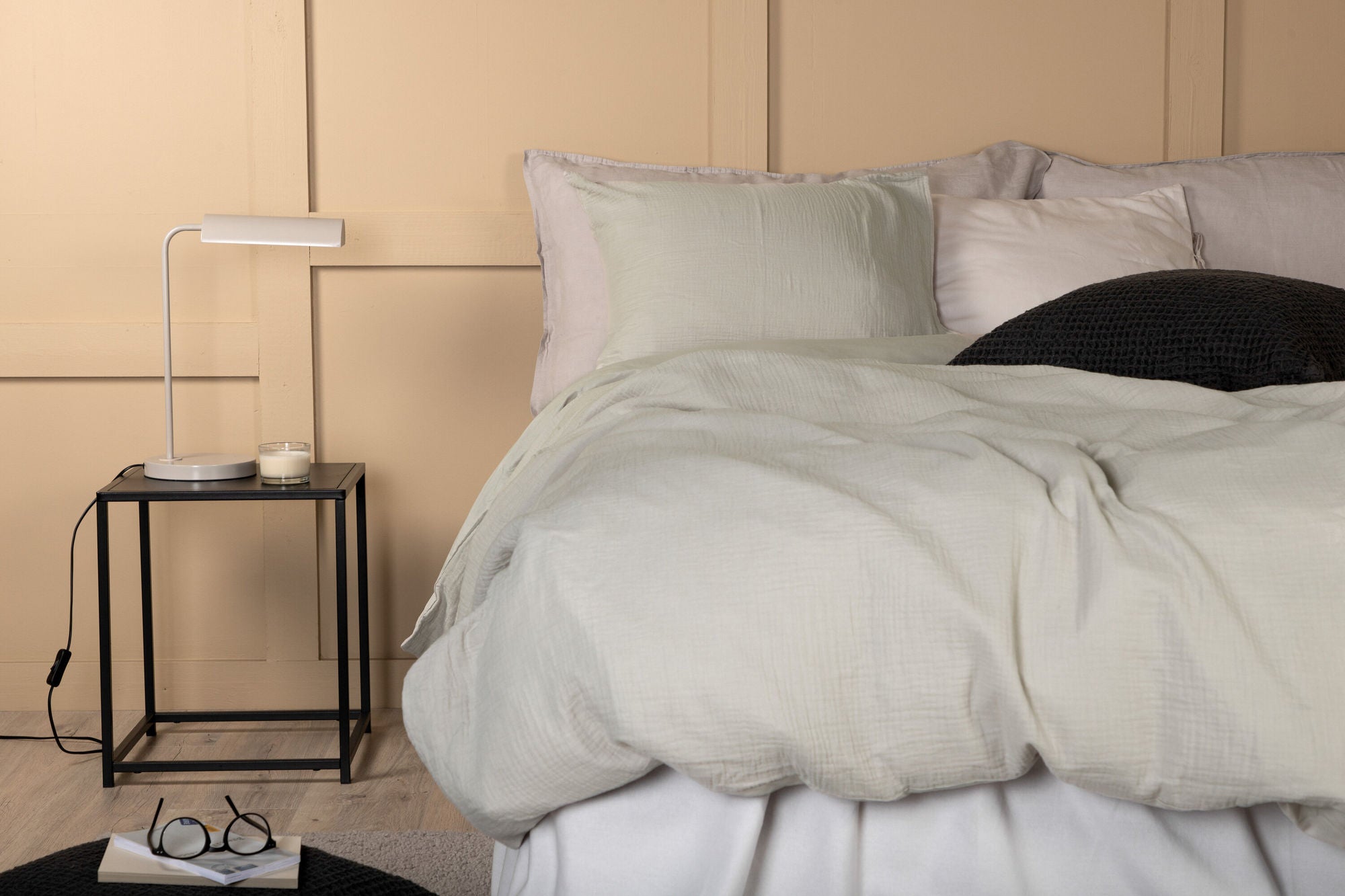 Venture Home Mila Bed Set Cotton gauze - Light Grey / - 150*200