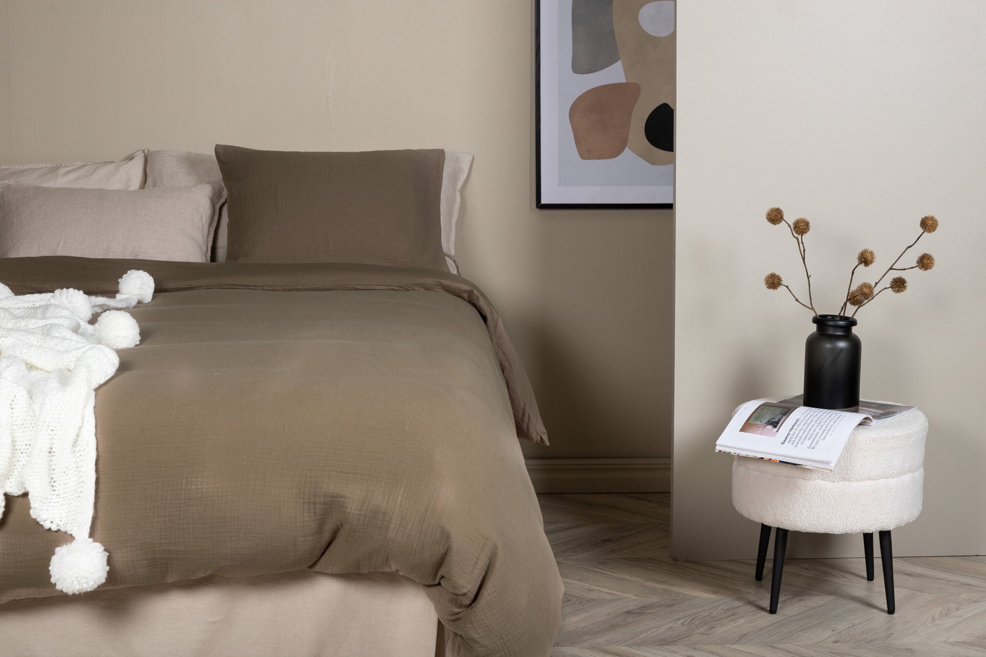 Venture Home MilaBedSetCottongauze-Brown-150*200