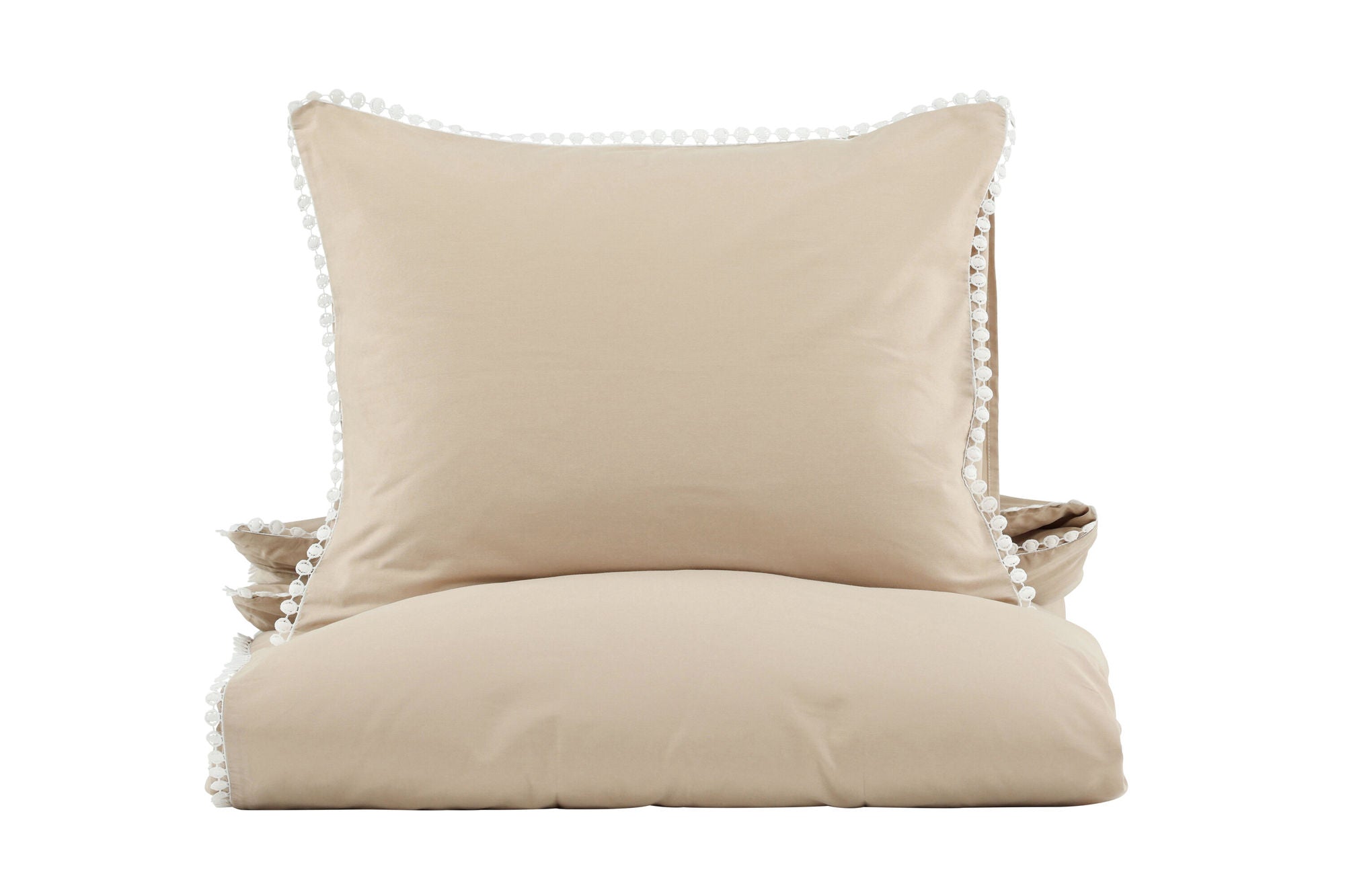 Venture Home Livia Bed Set Cotton sateen - Beige / White decor - 150*200