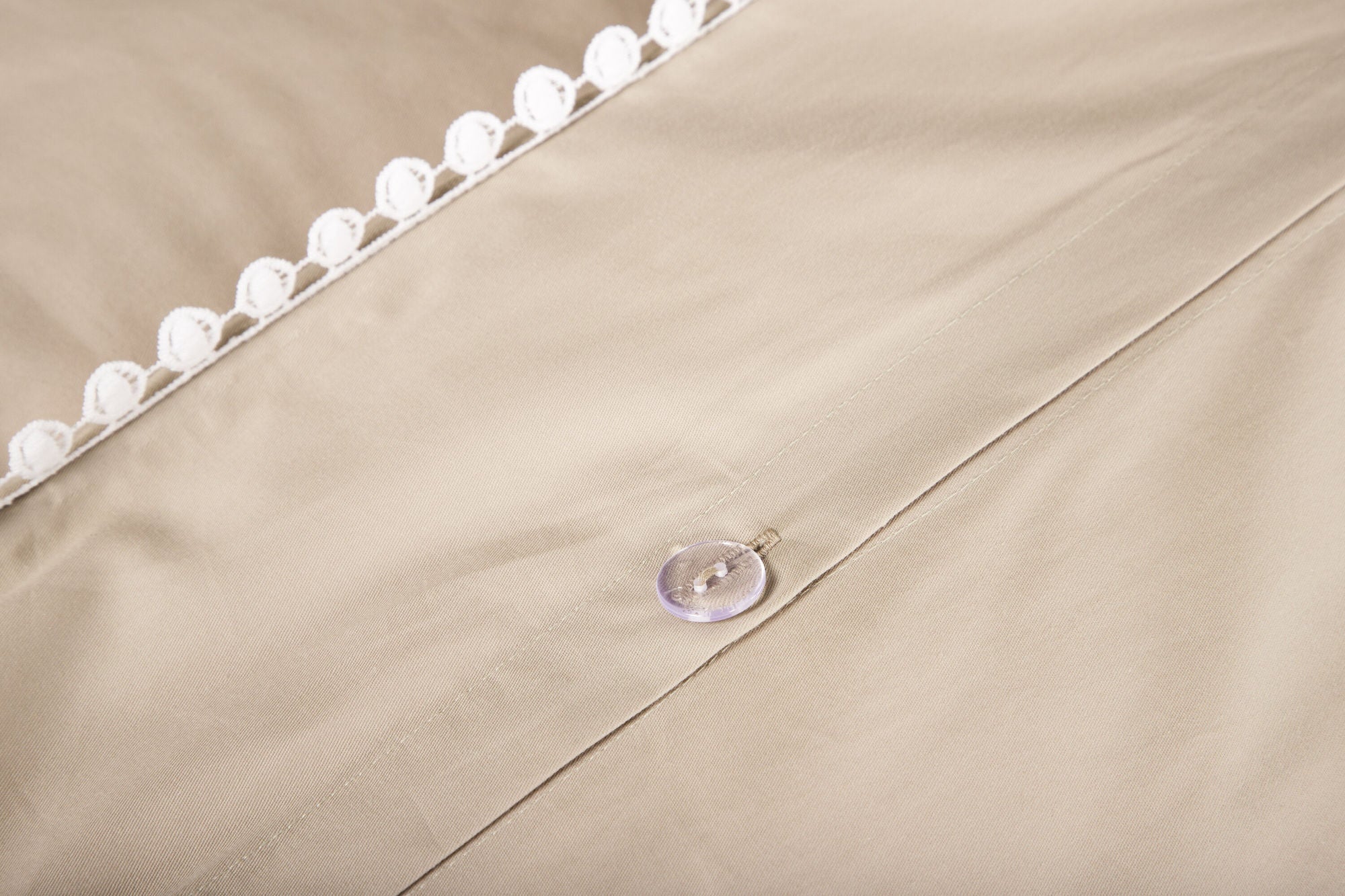 Venture Home Livia Bed Set Cotton sateen - Beige / White decor - 150*200