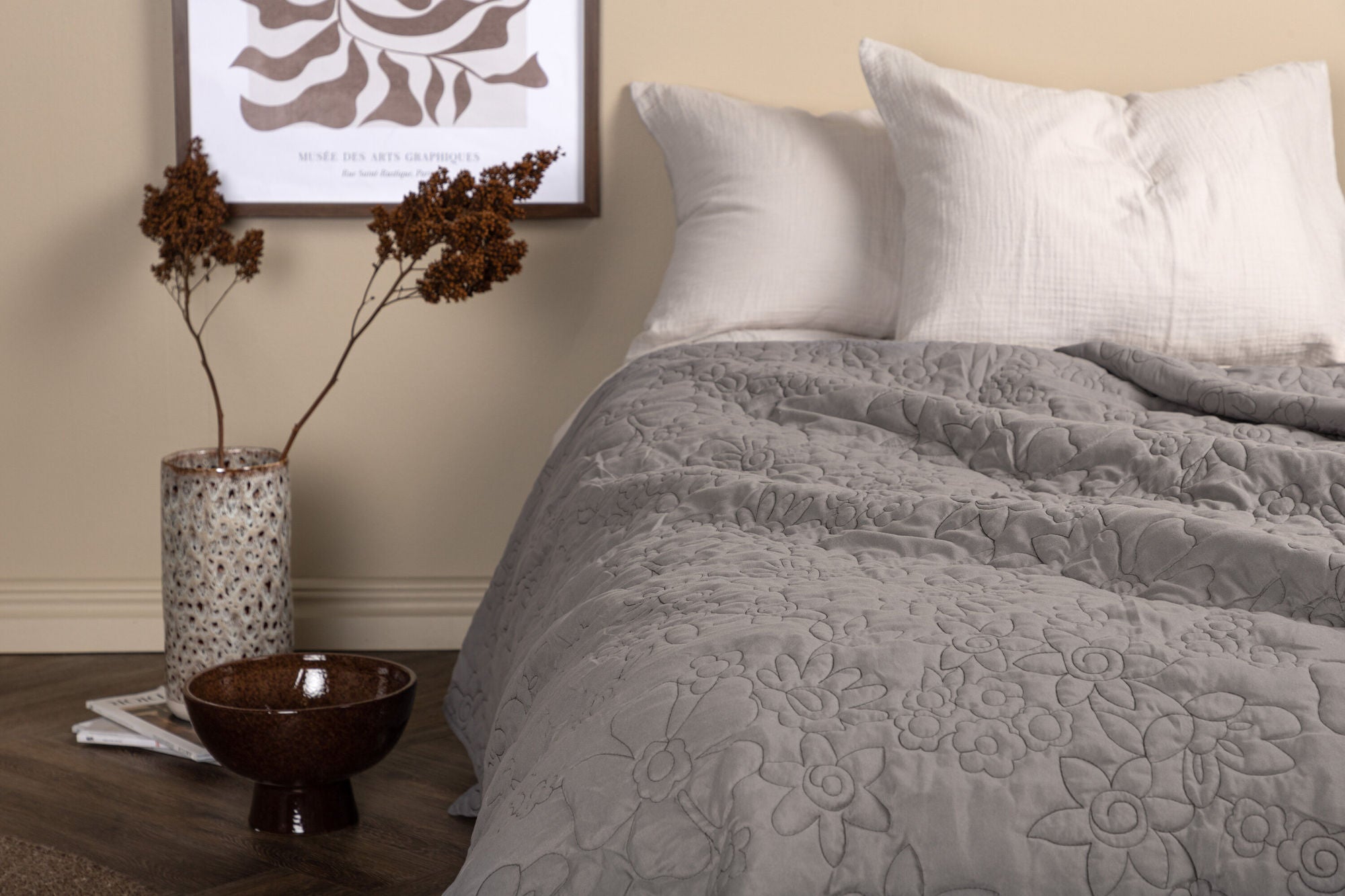 Venture Home Niki Bedspread Microfiber - Light Grey / - 250*150