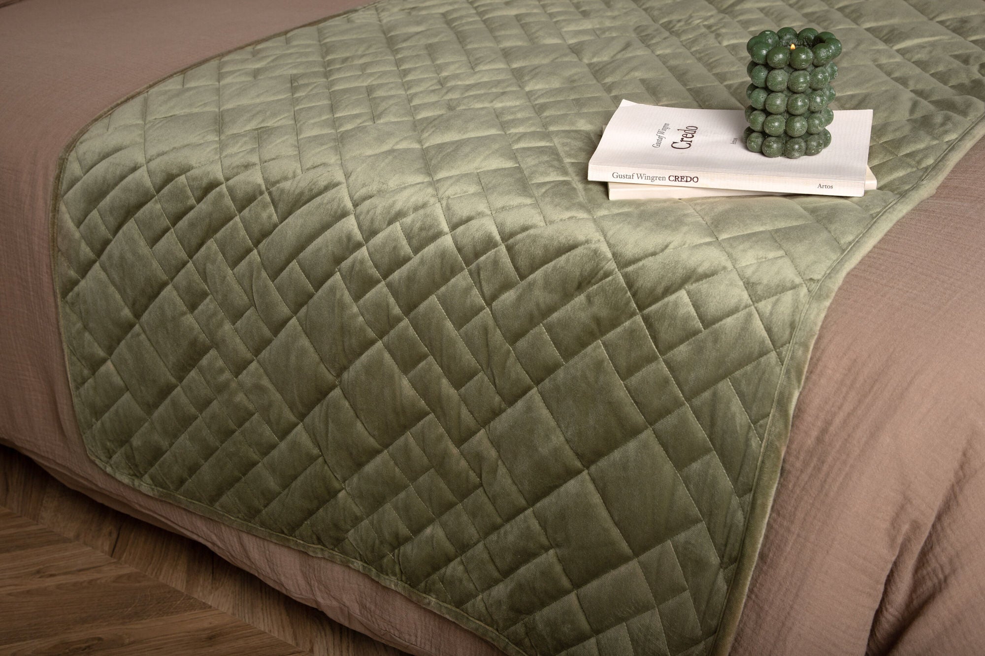 Venture Home Jilly Bedspread Polyester/velvet/microfiber - Green / - 260*80