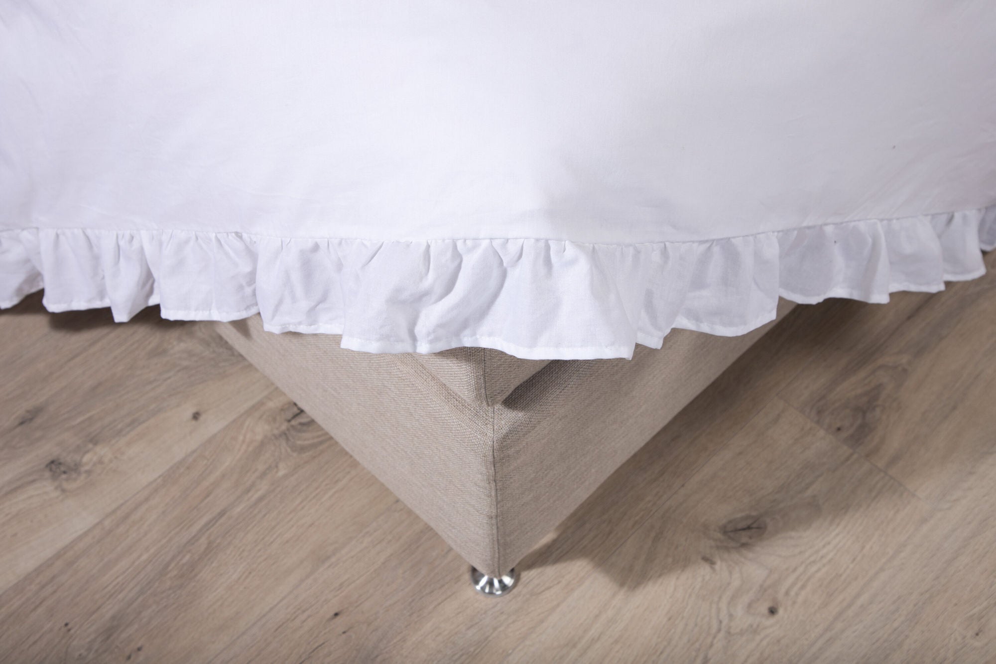 Venture Home Levi Bed Set Cotton w ruffle - White / - 150*200